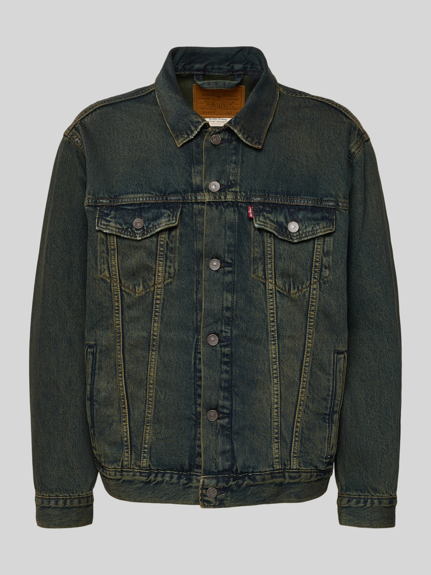 Levi's® Herren Jeansjacke Dunkelblau Größe M 100% Baumwolle