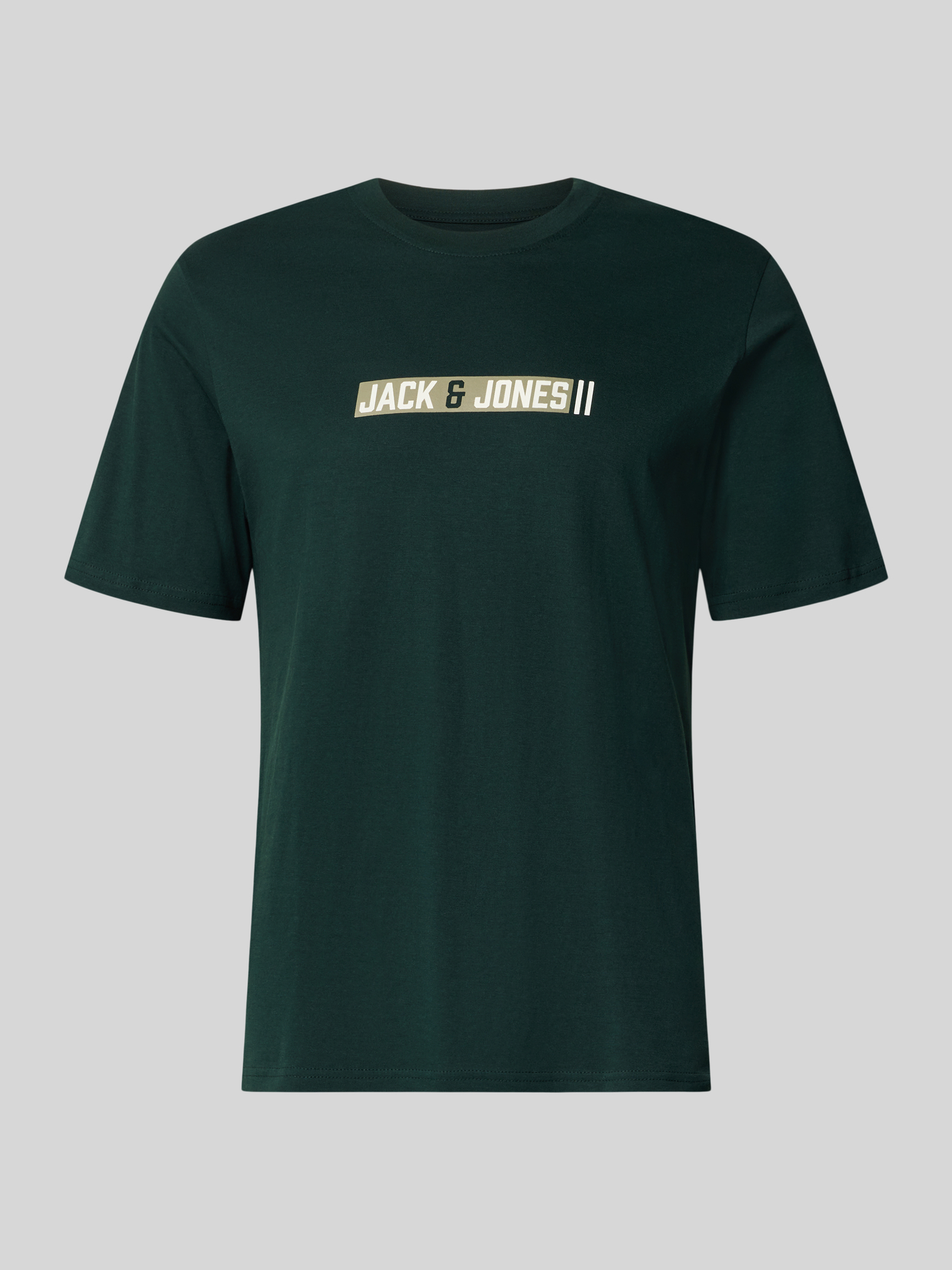 JACK & JONES - Herren - T-Shirt - Munk - Regular Fit - Oliv