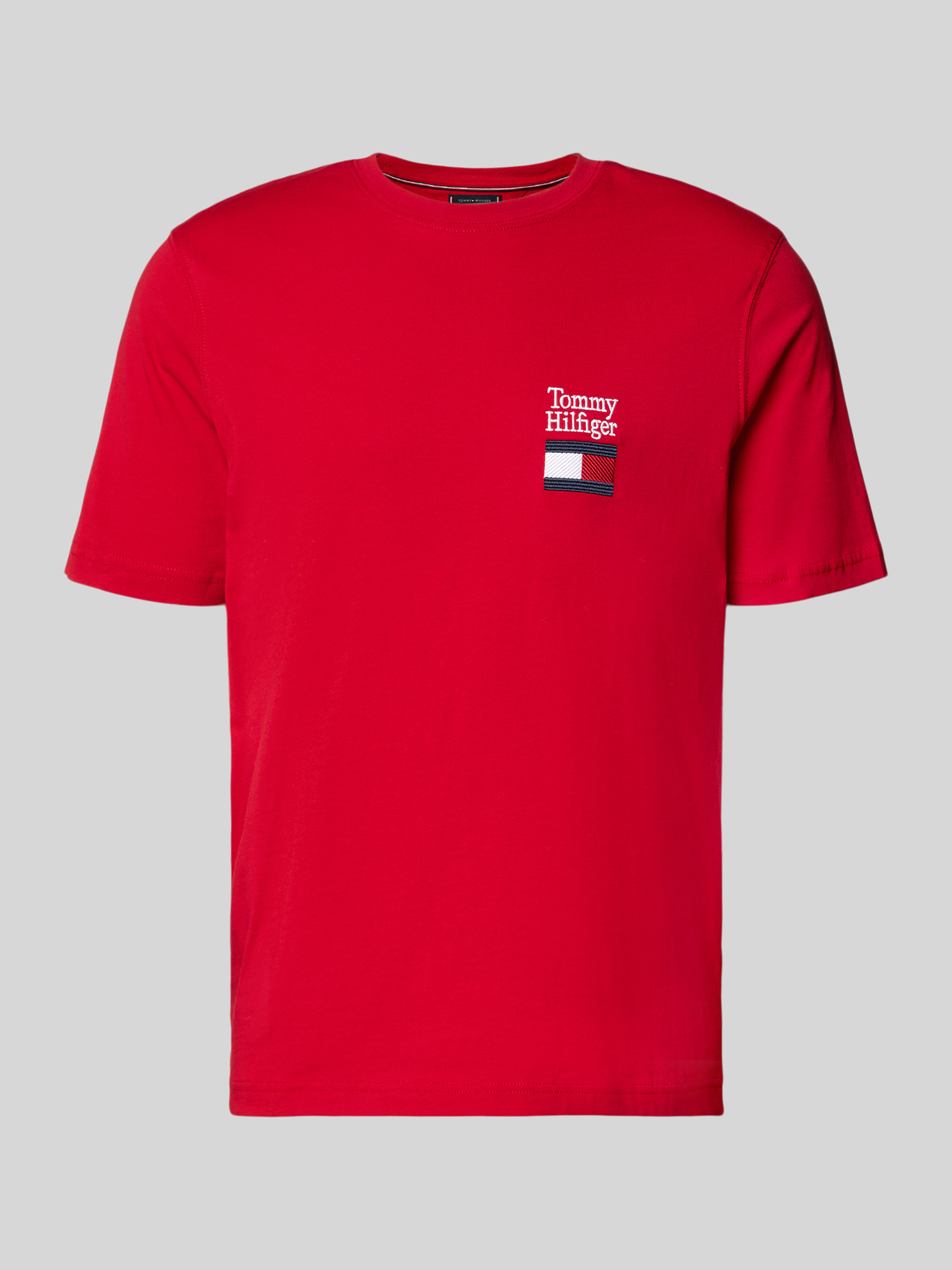 Tommy Hilfiger - Herren T-Shirt - Baumwolle - Rot - S