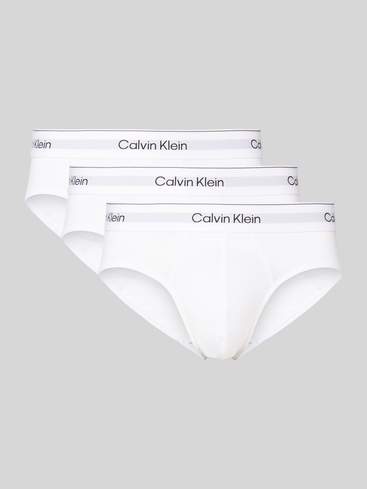 Calvin Klein Underwear Herren Slip - Baumwolle Elasthan - Weiss - S
