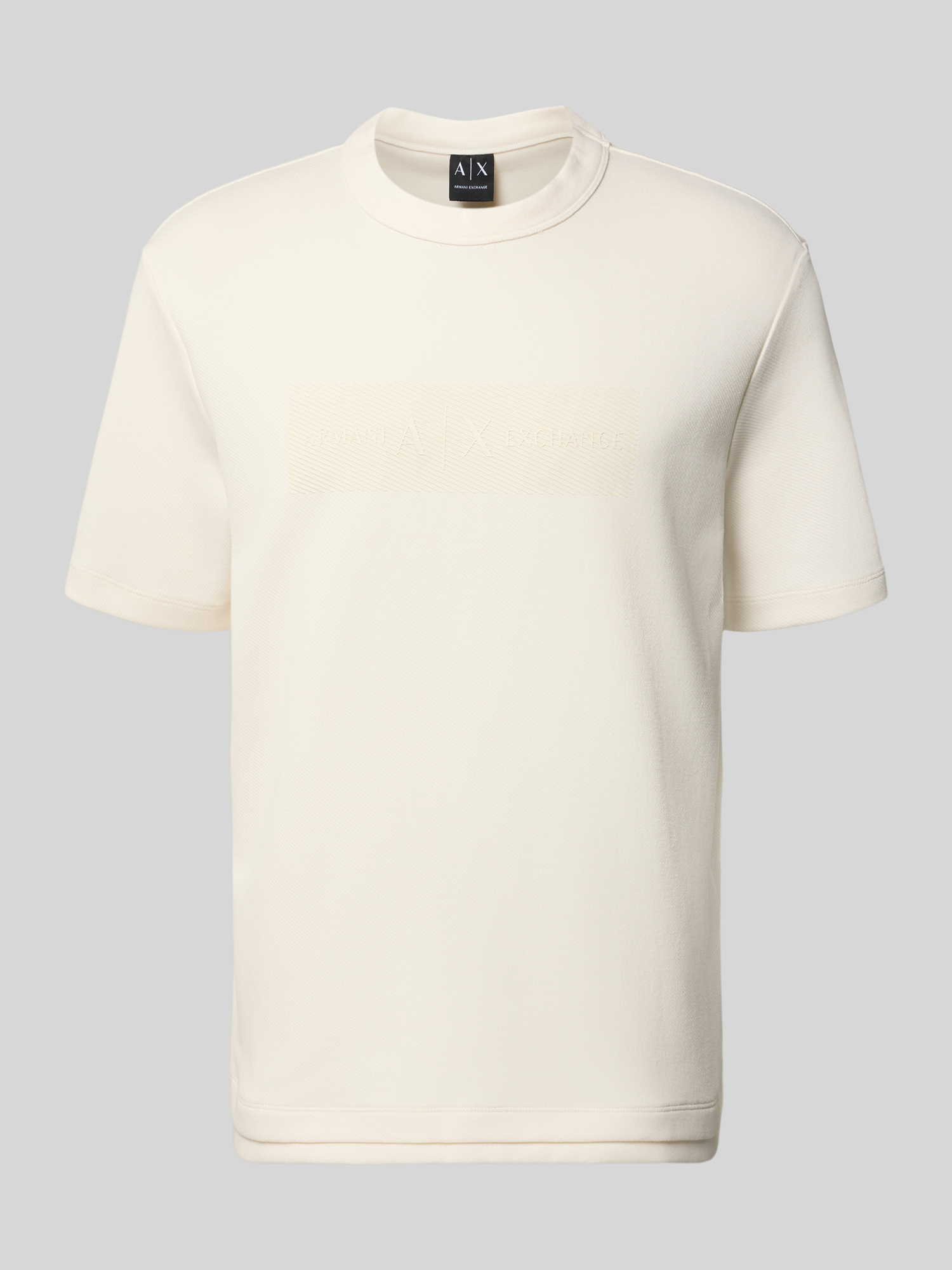 Armani Exchange Herren T-Shirt Rundhals Baumwolle Offwhite XL