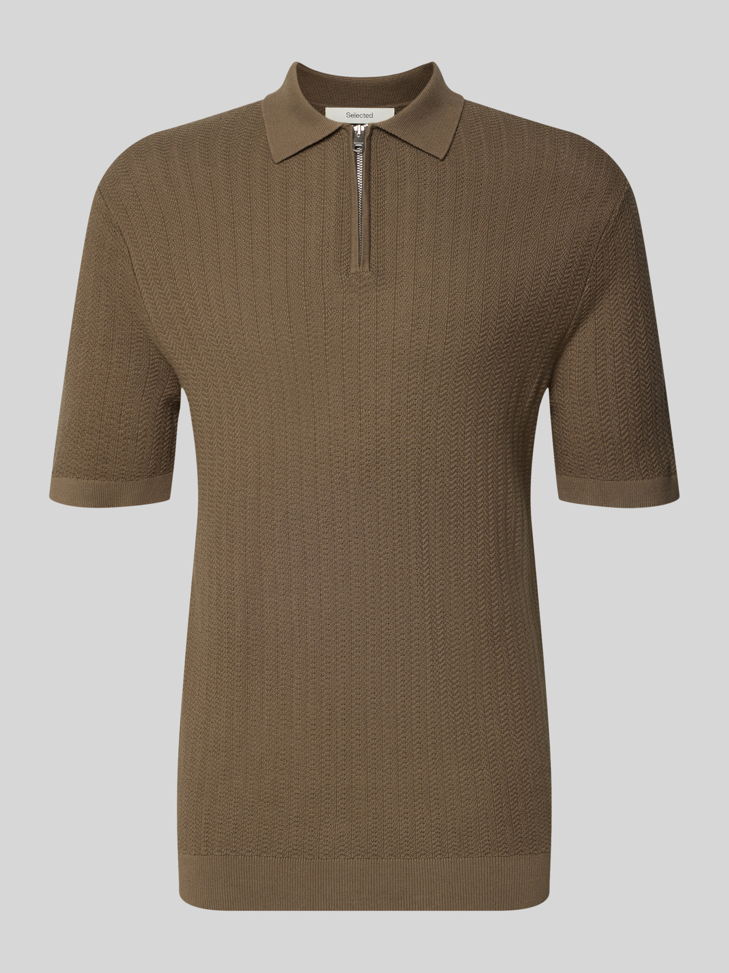 Selected Homme - Poloshirt - Bio-Baumwolle - Dunkelbraun - Gr. M