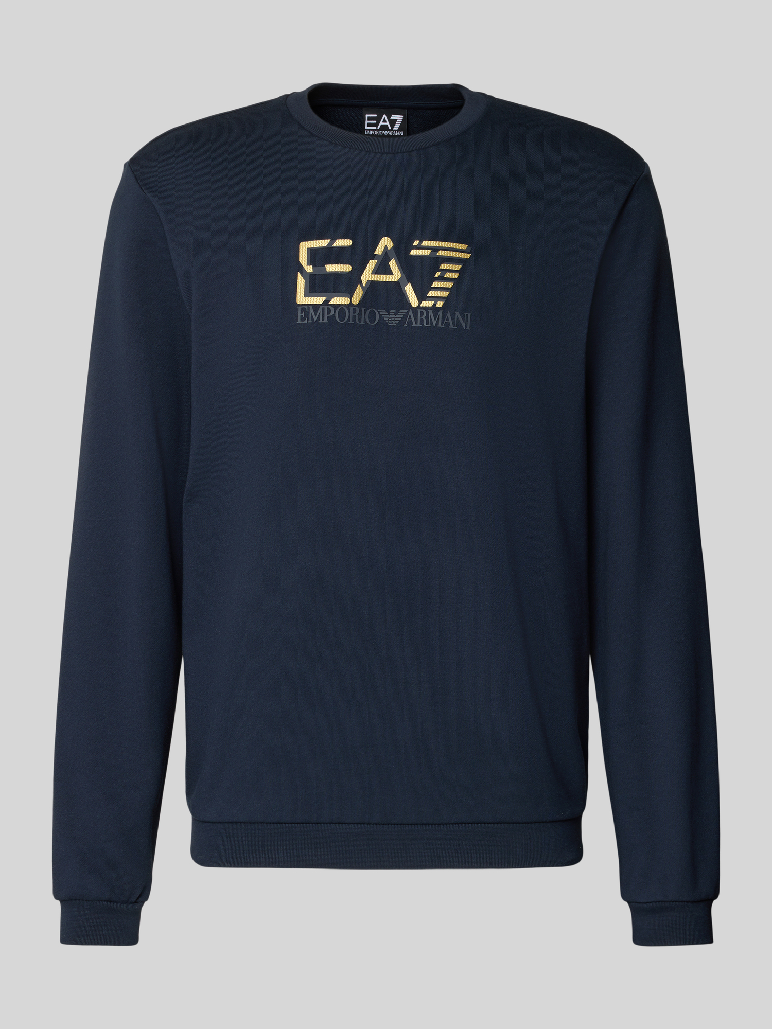 EA7 Emporio Armani Herren Sweatshirt Rundhals Dunkelblau Gr. L Baumwolle