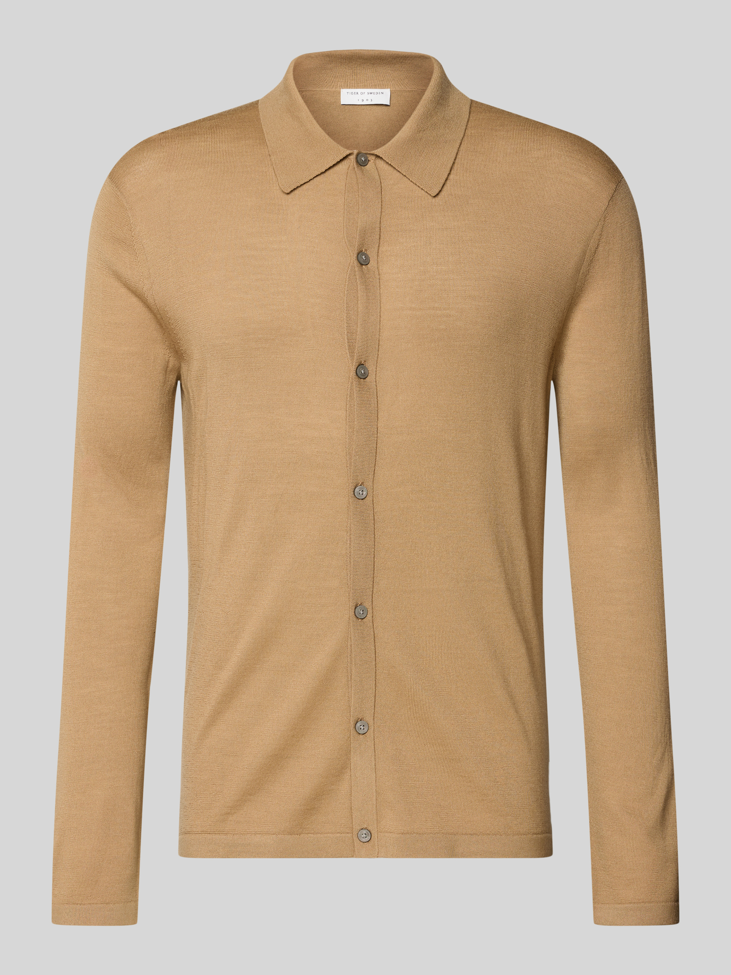 Tiger Of Sweden - Herren - Strickjacke - Verklin - Wolle - M - Camel
