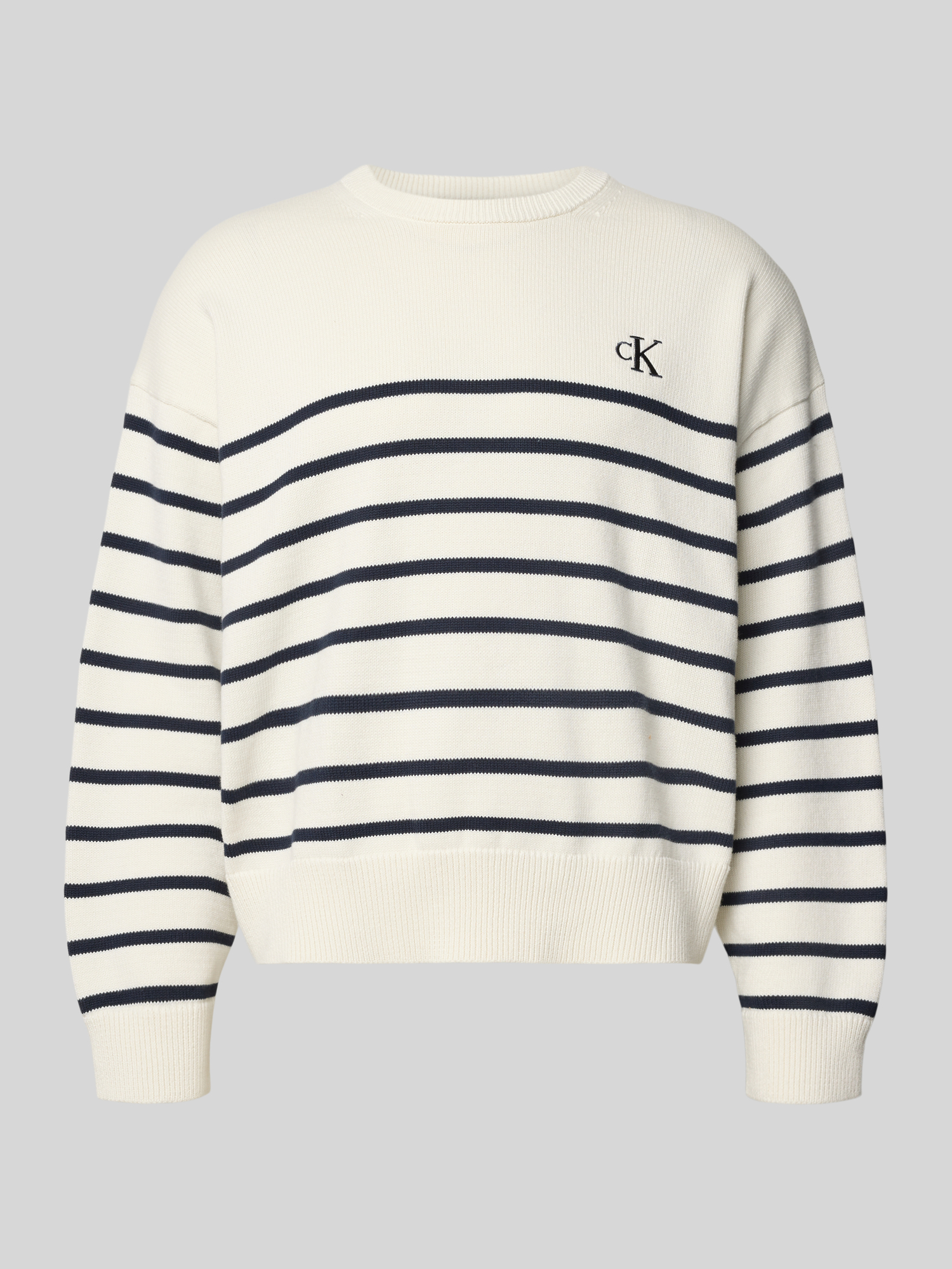 Calvin Klein Jeans - Herren - Pullover - Rundhals - M - Offwhite