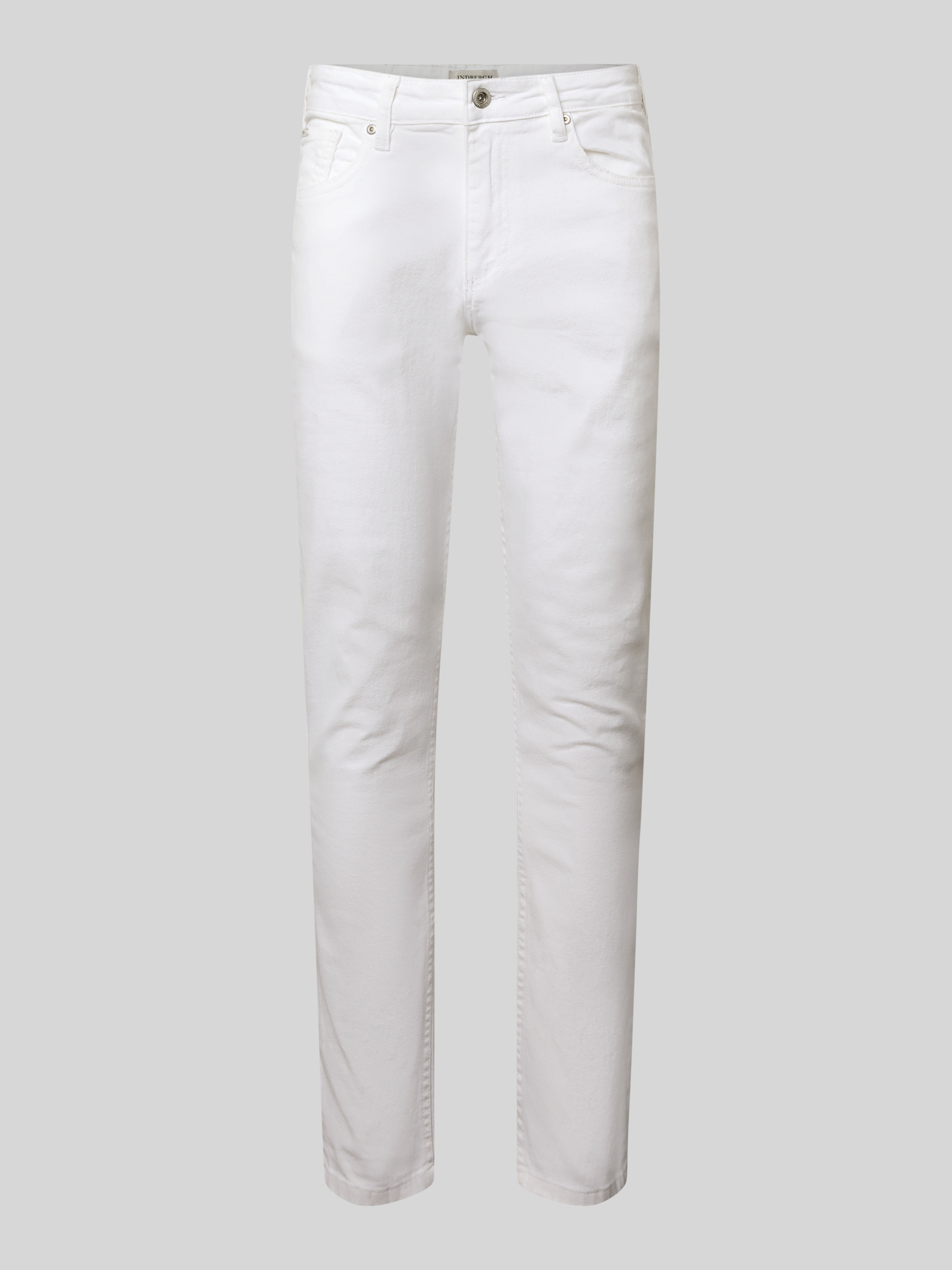 Lindbergh Herren Slim Fit Jeans 36/34 Weiß Baumwolle Elasthan