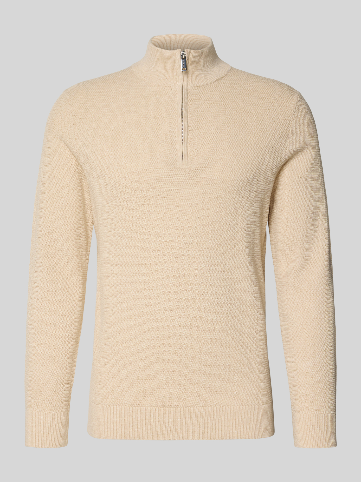 Profuomo Herren Troyer Pullover Baumwolle Offwhite Gr. S