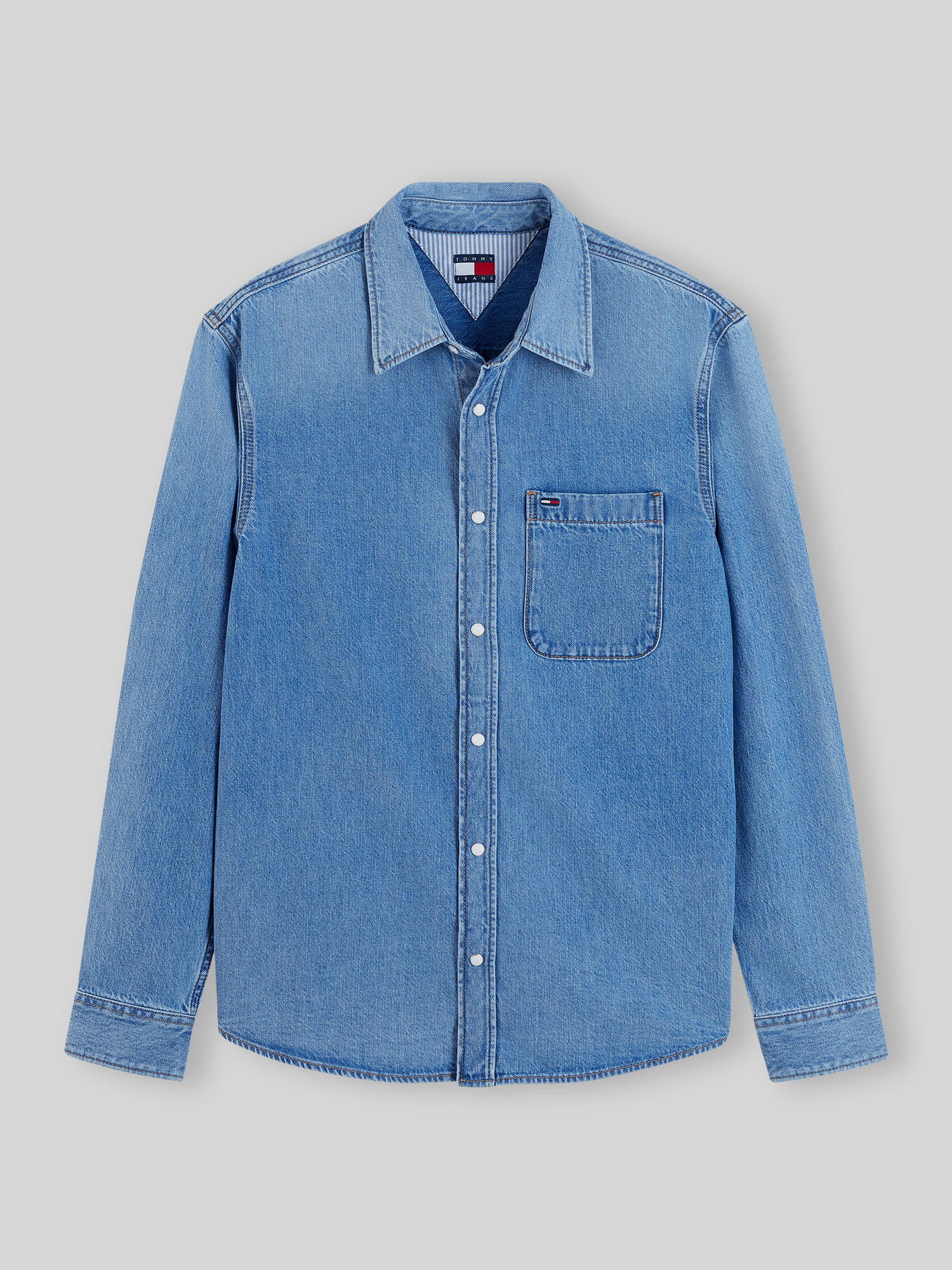 Tommy Jeans - Herren - Jeanshemd - Regular Fit - Jeansblau - S