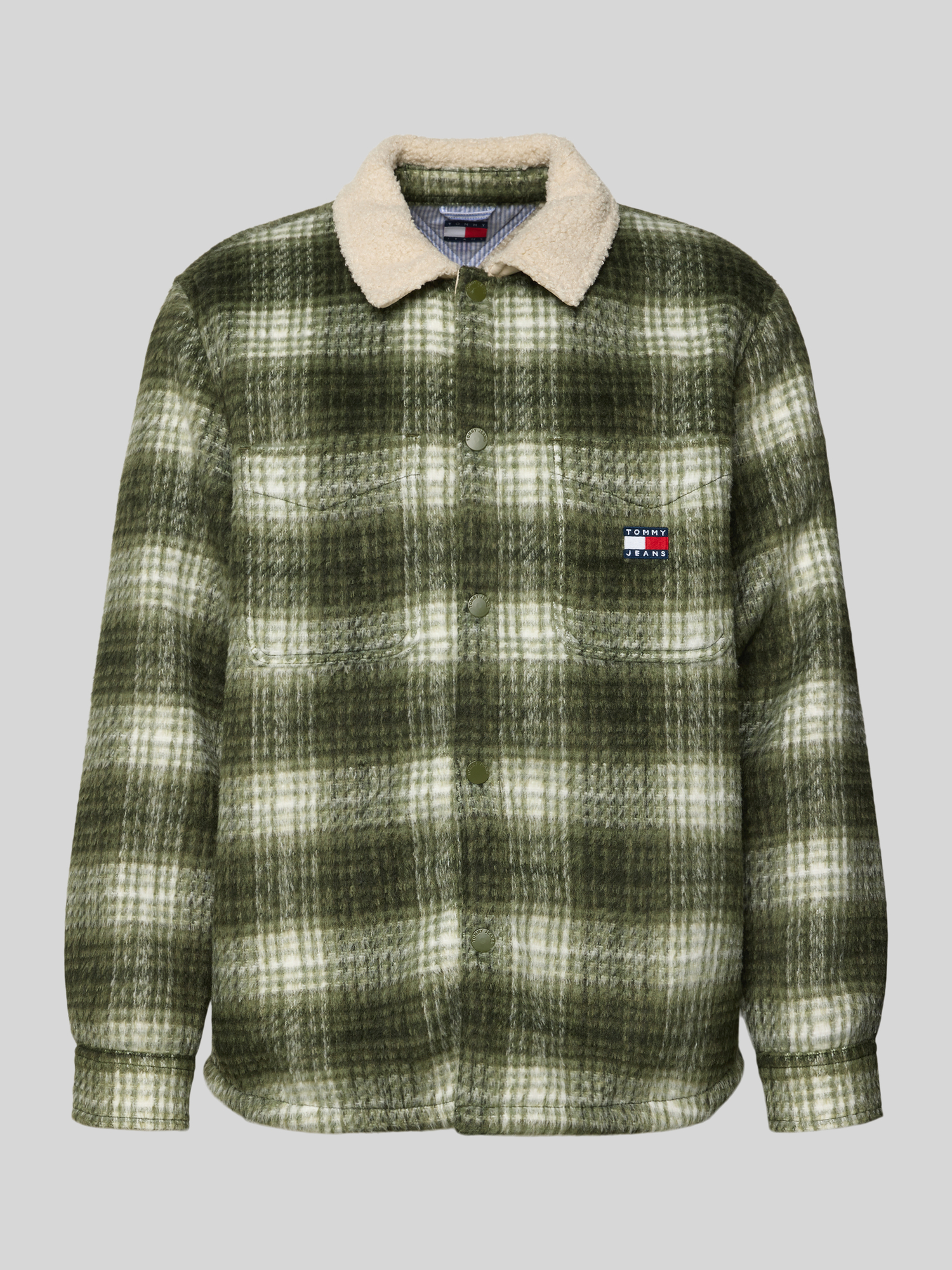 Tommy Jeans - Herren Hemdjacke - Oliv - Gr. XL