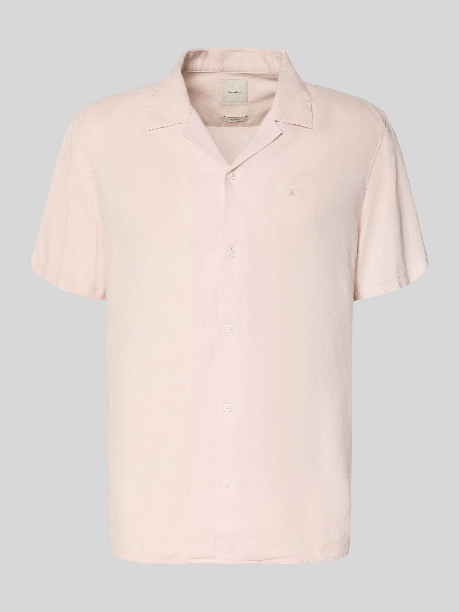 CK Calvin Klein Herren Leinenhemd Regular Fit Gr. S Sand