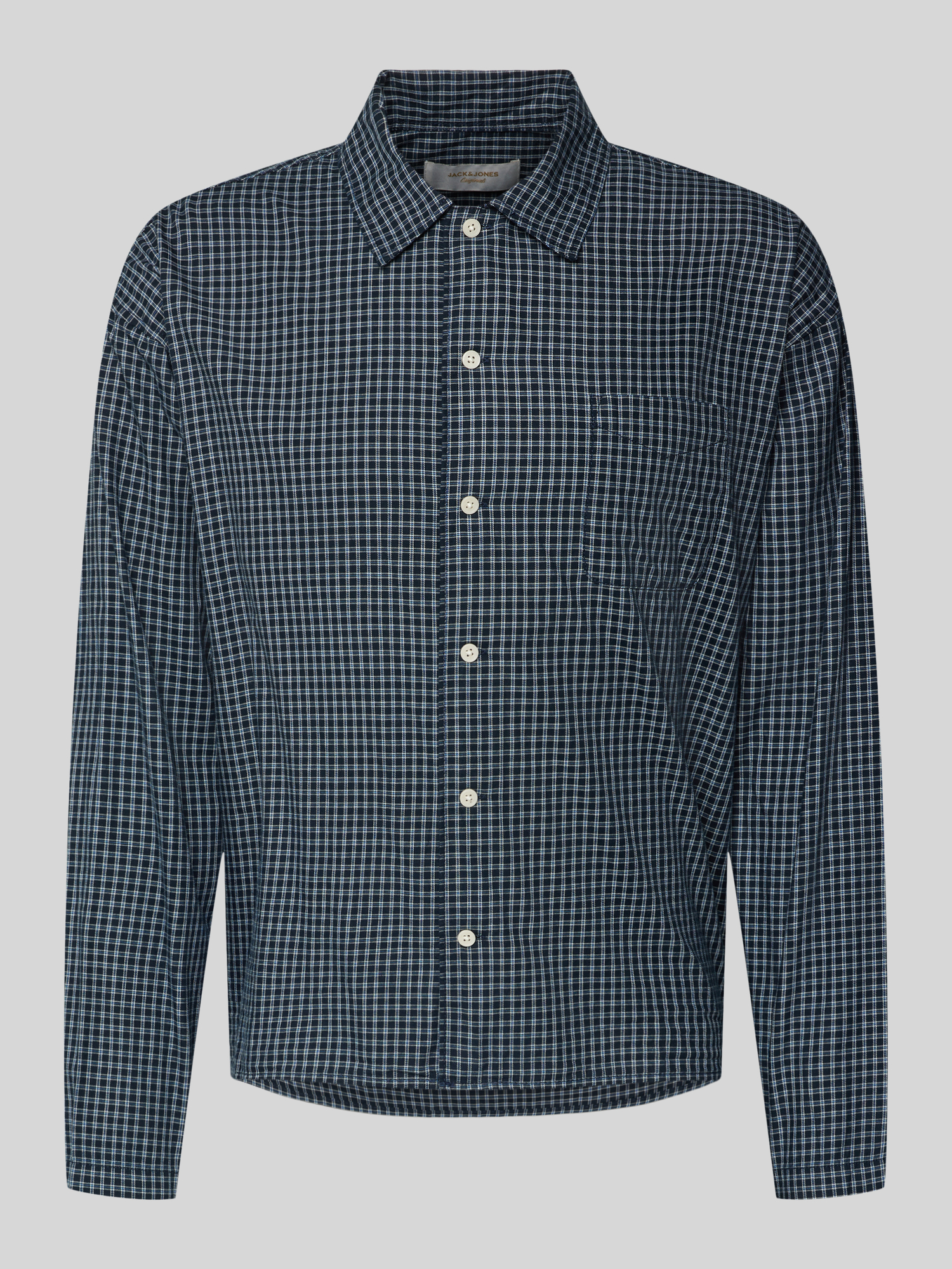 Jack & Jones Herren Hemd Regular Fit Marine XL