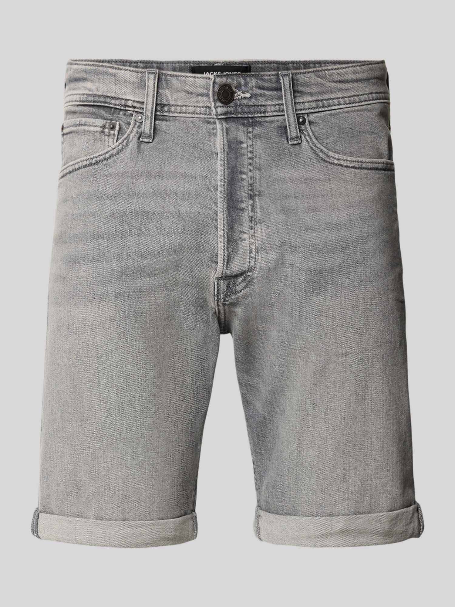Jack & Jones Herren Jeans Shorts Regular Fit Baumwolle Mittelgrau S