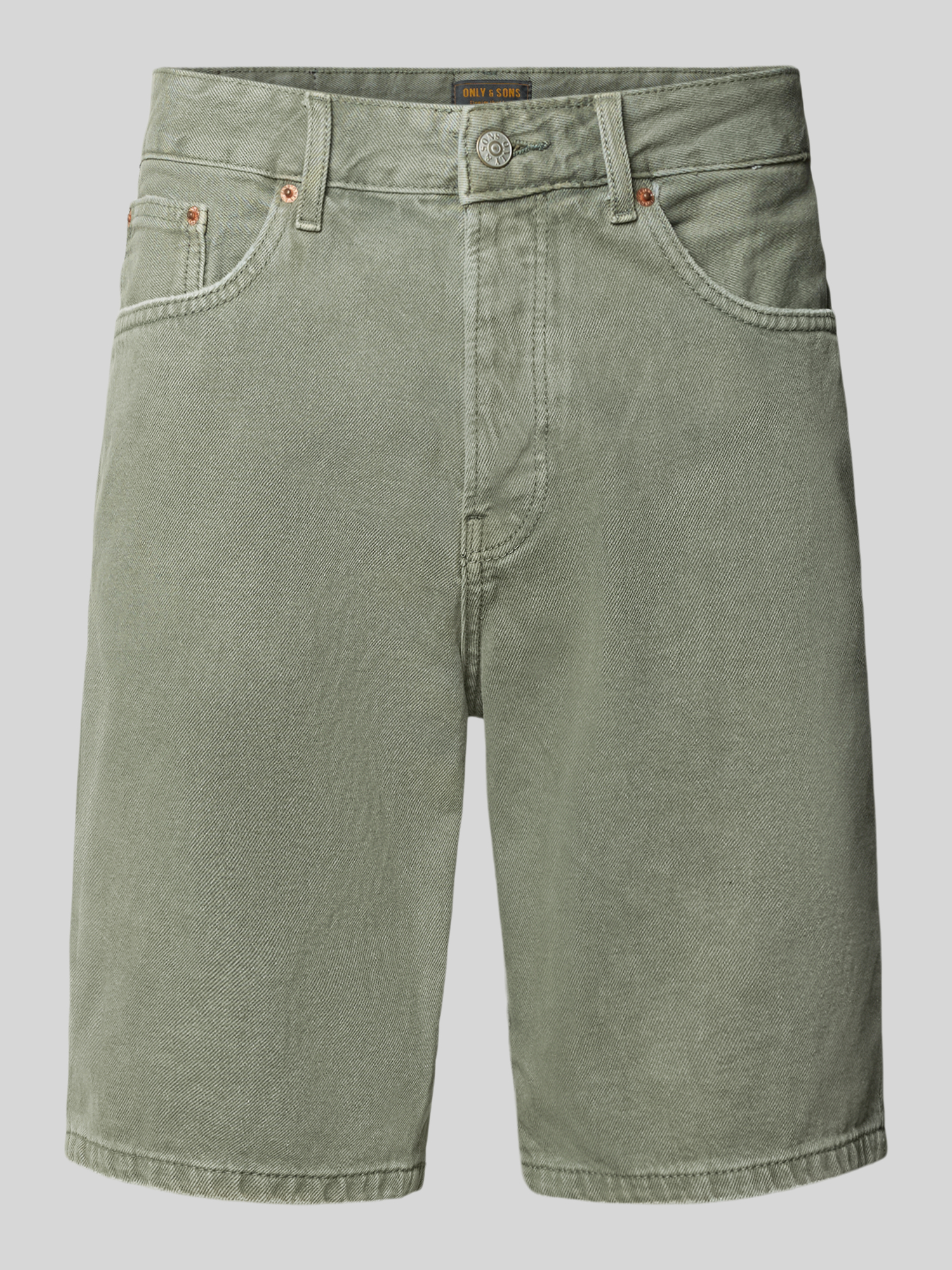Only & Sons Herren Jeansshorts Gr. XXL Khaki 100% Baumwolle