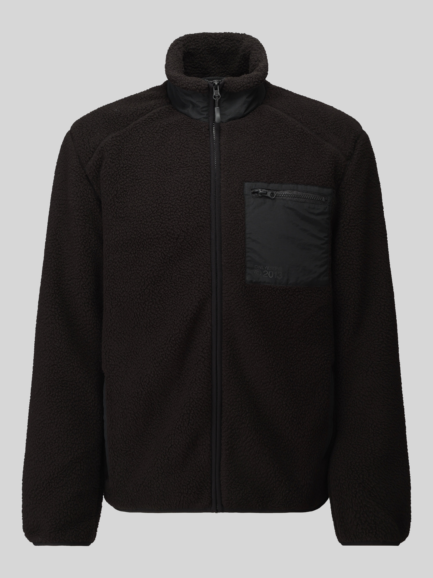 Only & Sons - Herren - Teddyjacke - DALLAS - Regular Fit - Schwarz - XXL