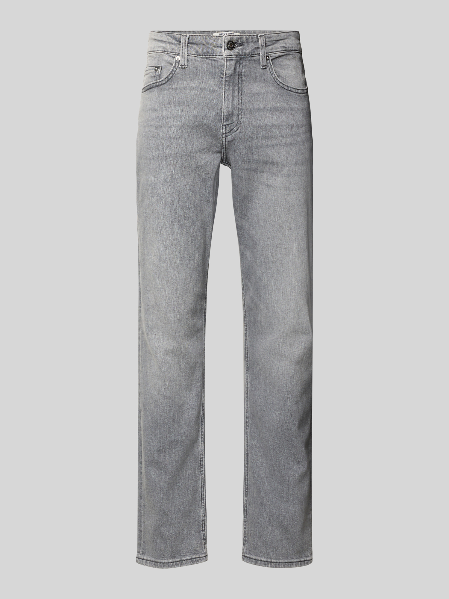 Only & Sons Herren Straight Leg Jeans 30/34 Hellgrau 99% Baumwolle