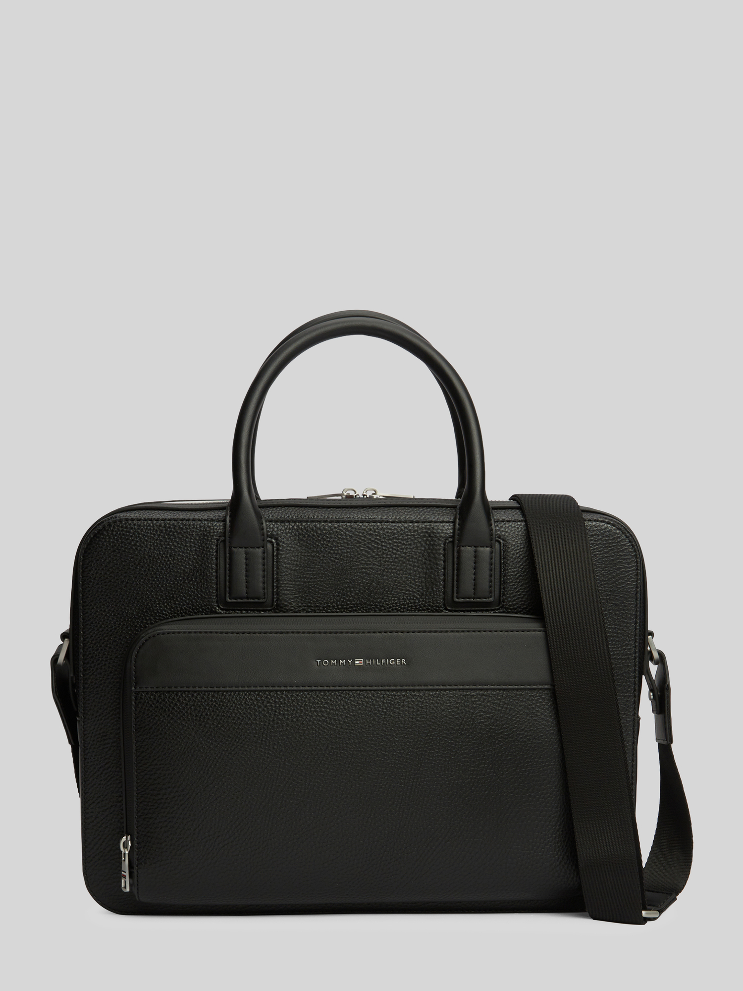 Tommy Hilfiger Herren Schwarz Laptoptaschen, Grau, Gr. 1