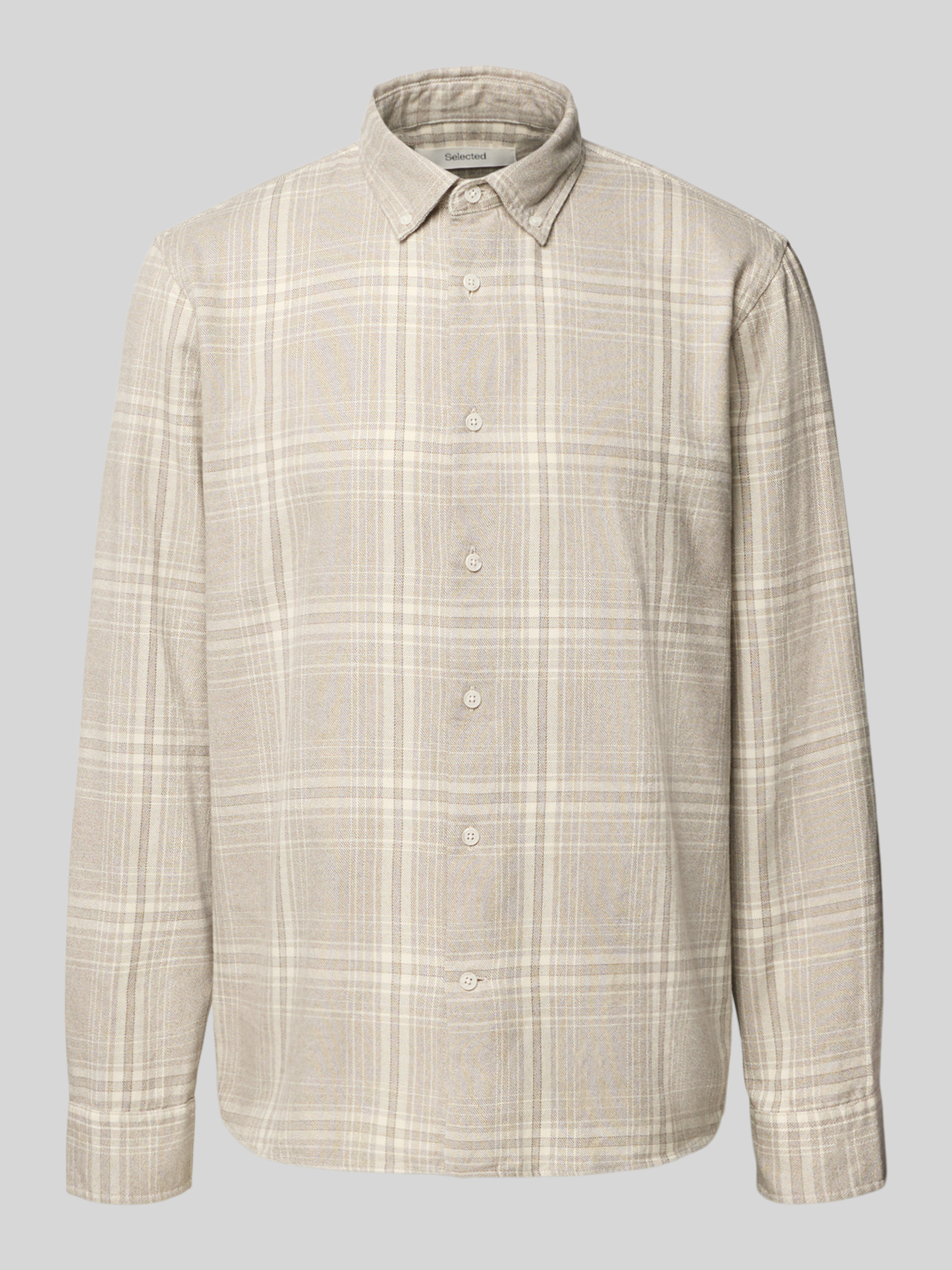Selected Homme - Freizeithemd - Baumwolle - L - Offwhite