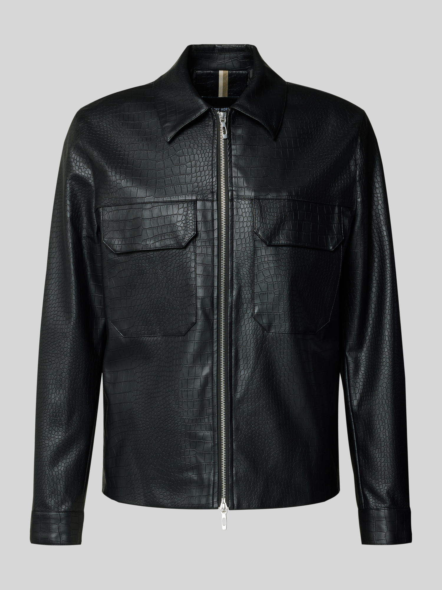 Antony Morato Herren Lederjacke Schwarz Gr. 54