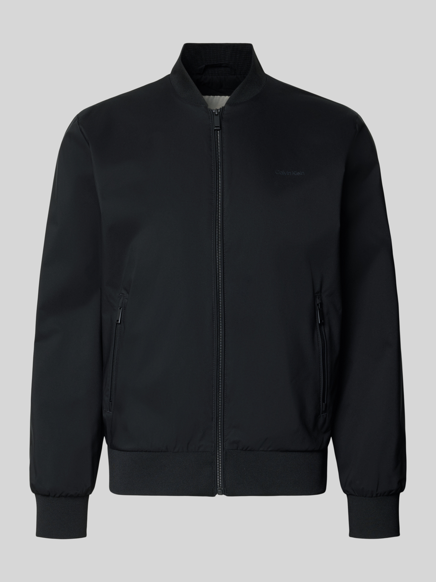 Calvin Klein Herren Schwarz Bomberjacke Ls Matte Lv040fm512 Regular Fit - Bild 2
