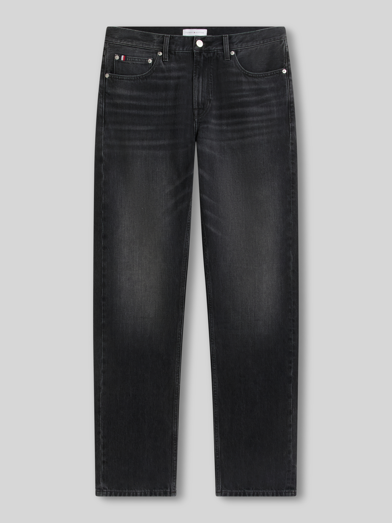 Tommy Hilfiger Herren Straight Leg Jeans Grau Gr. 32/32 - Bild 3