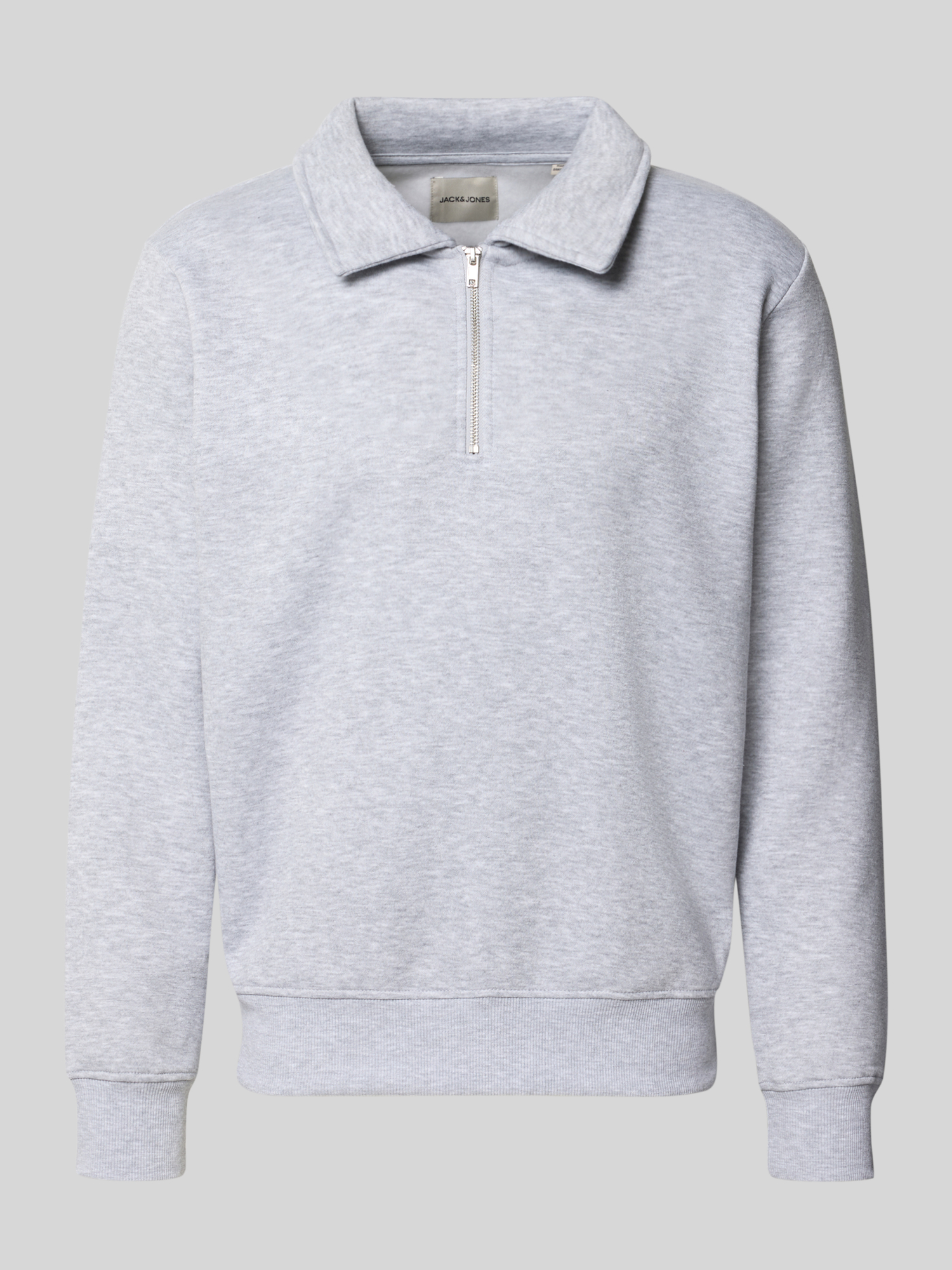 Jack & Jones Herren Hellgrau Melange Poloshirts, Grau, Gr. Xl