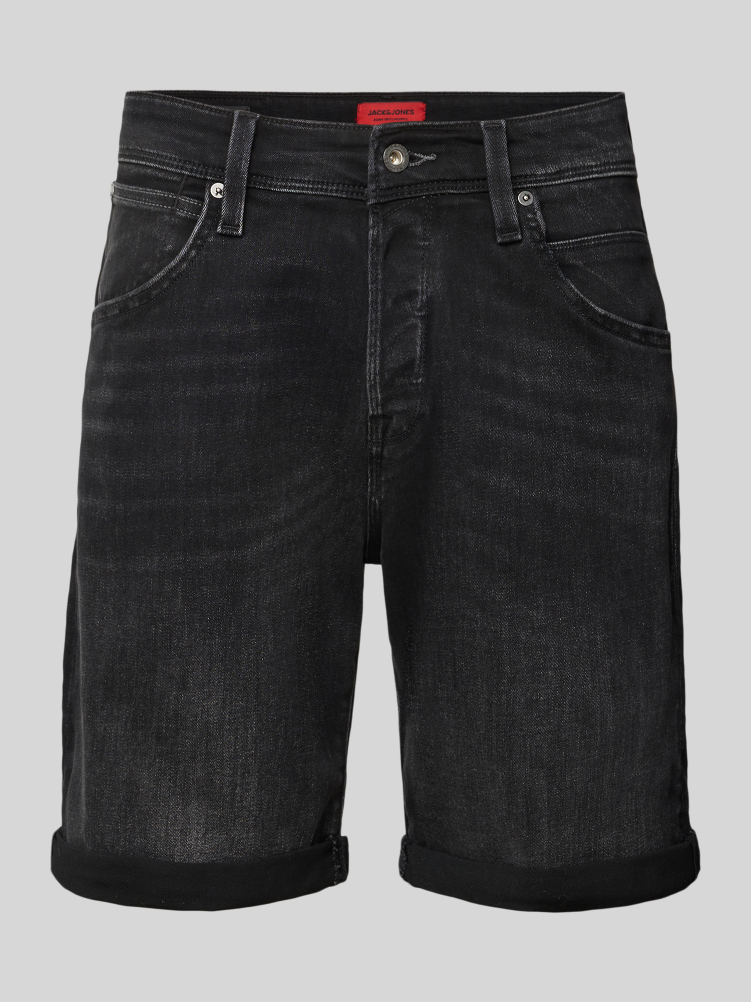 Jack & Jones Herren Schwarz Jeansshorts Rick 12269608 Regular Fit - Bild 4