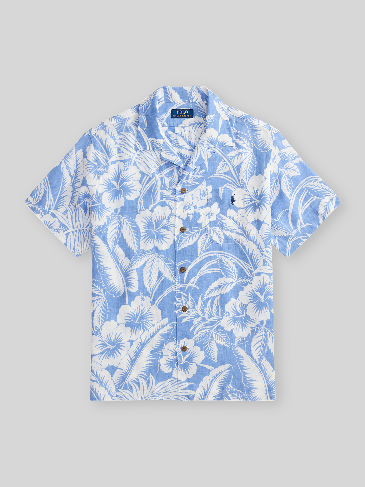 Polo Ralph Lauren - Herren Freizeithemd - Leinen - M - Blau