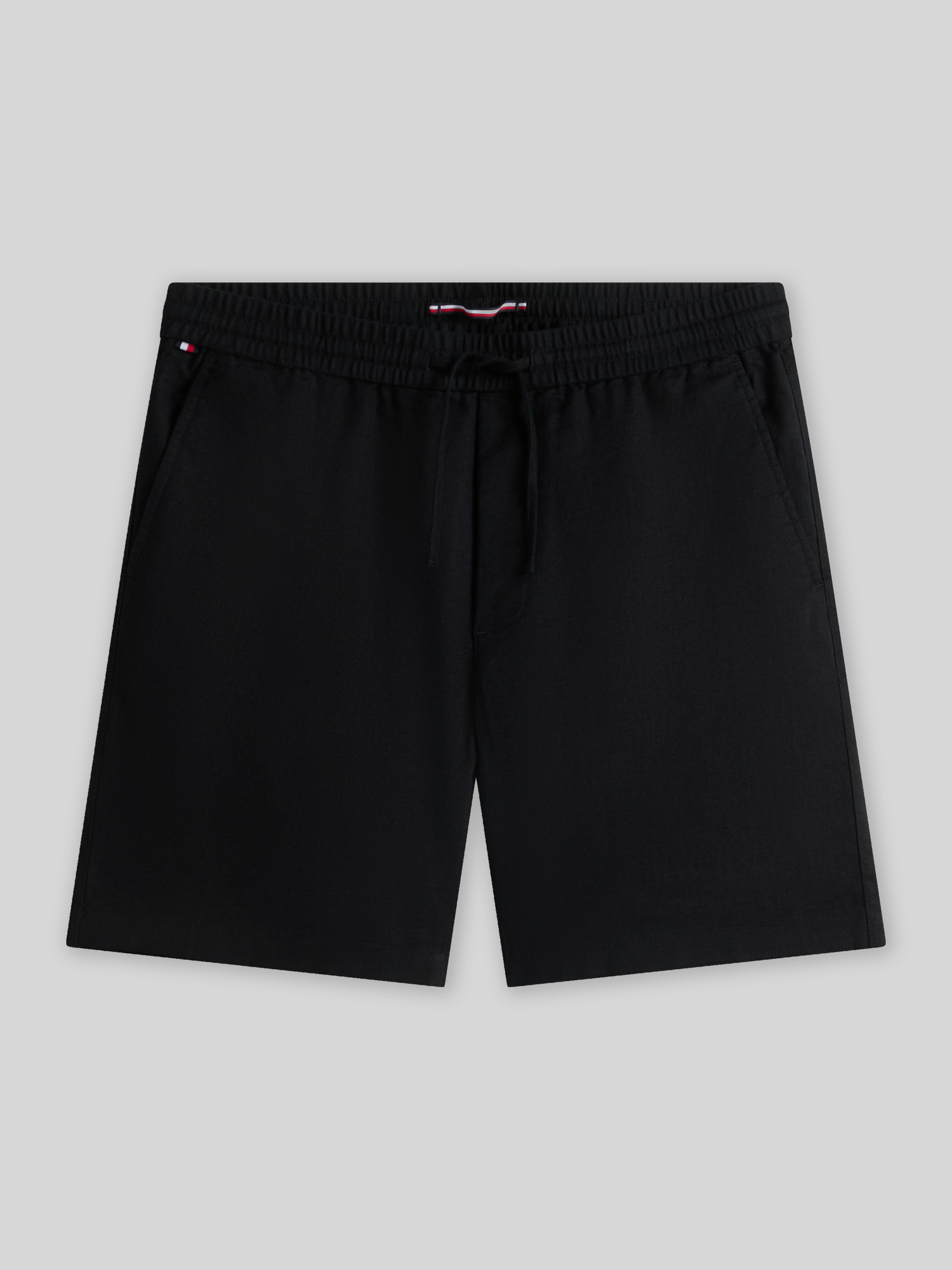 Tommy Hilfiger Herren Leinenmischung Bermuda Shorts - Schwarz - Gr. 33