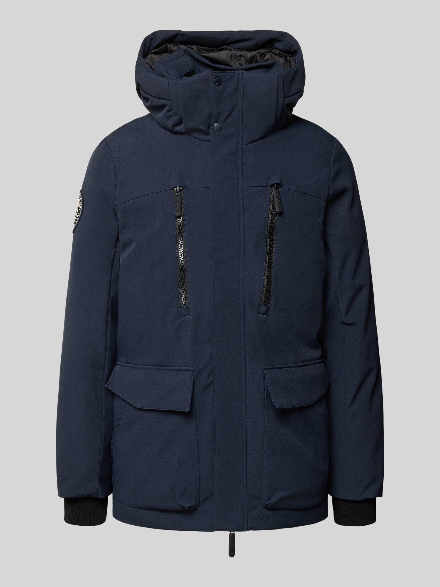 Superdry Herren Eclipse Navy Parka "City Parka" Mit Kapuze Kunstfaser Loose Fit erhältlich in Größe L/M/XL/XXL/3XL von Baur - Bild 5