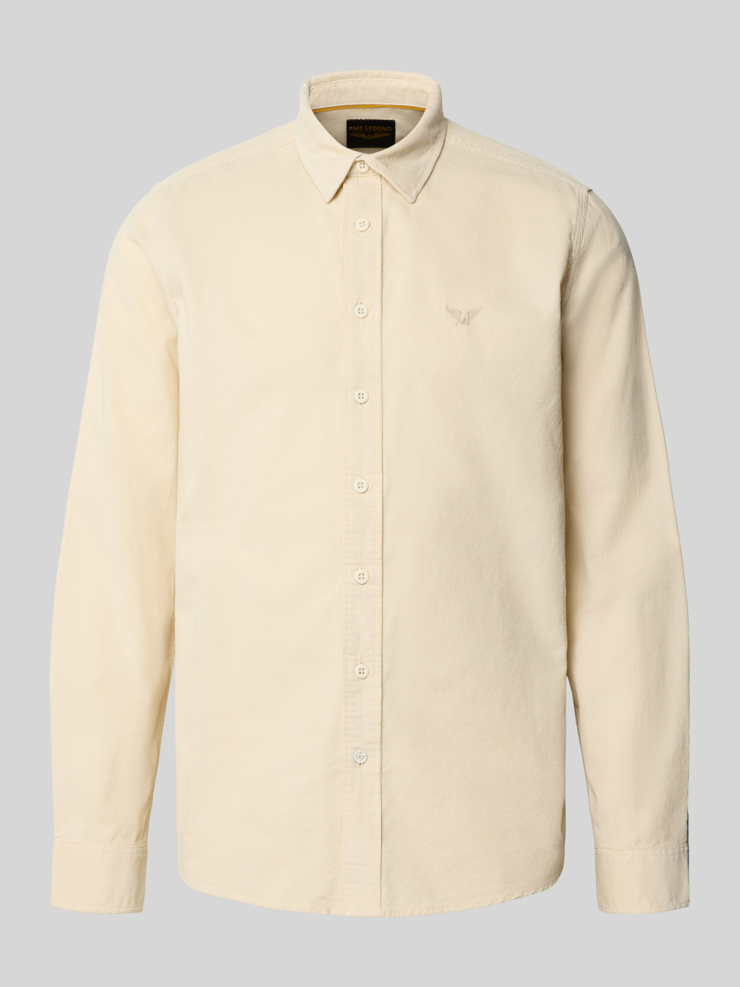 Hemden Pme Legend Herren Bone White Regular Fit Cordhemd Einfarbig - Bild 2