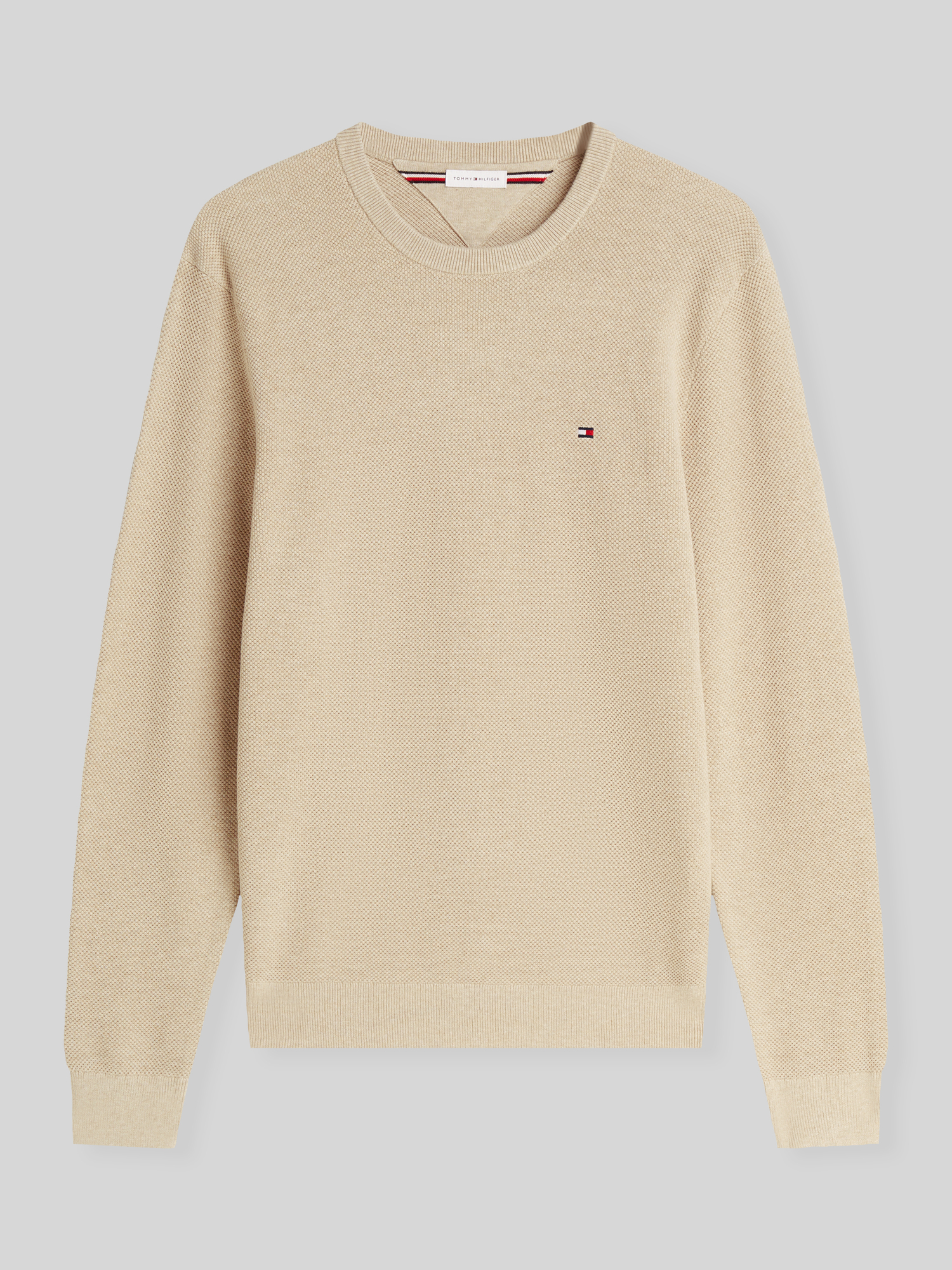 Tommy Hilfiger Beige Essential Structure Crew Neck, - Bild 4