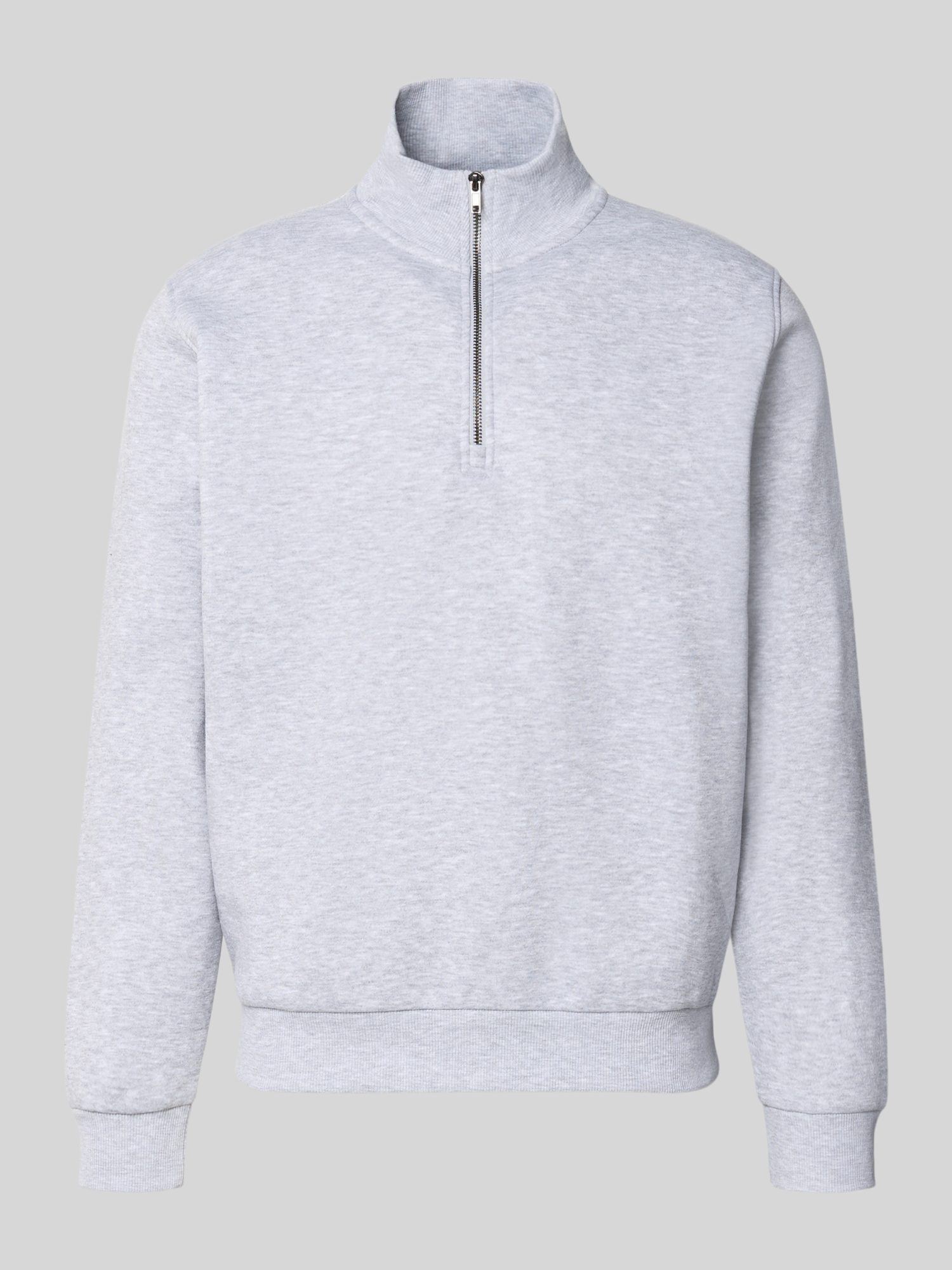 Jack & Jones Herren Troyer Pullover Gr. XXL Hellgrau Melange - Bild 3