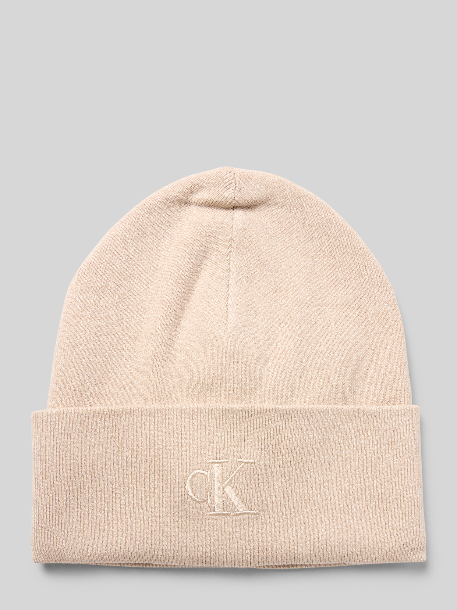 CK Calvin Klein - Herren Mütze - Viskose - Größe 1 - Taupe