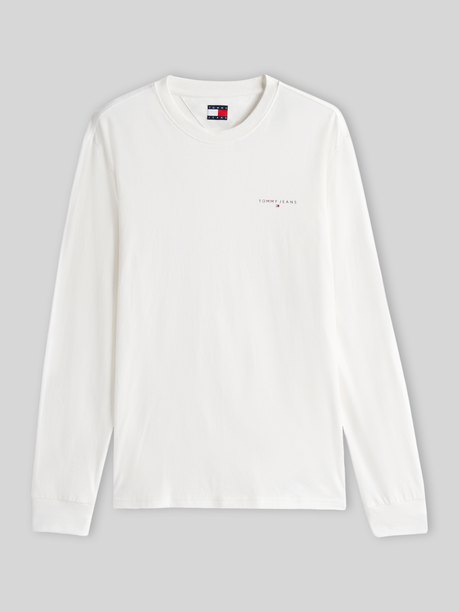 Tommy Jeans Herren Creme Longsleeve Chest Linear Dm0dm21594 Écru Regular Fit - Bild 3