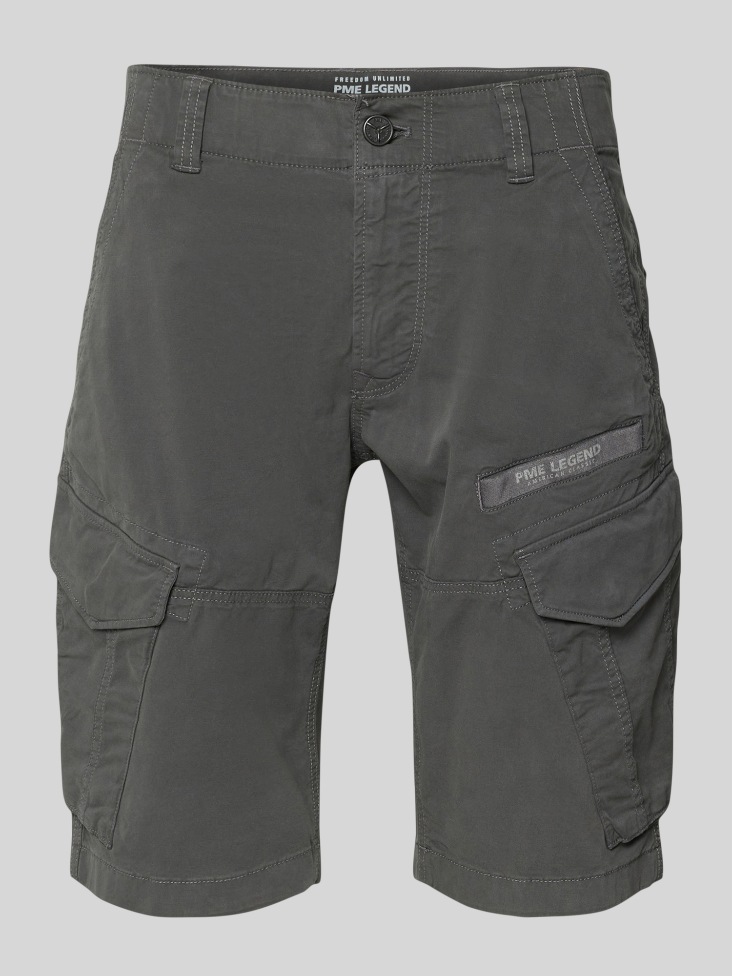 Hemden Pme Legend Herren Grau Tapered Fit Cargo Shorts Einfarbig - Bild 4