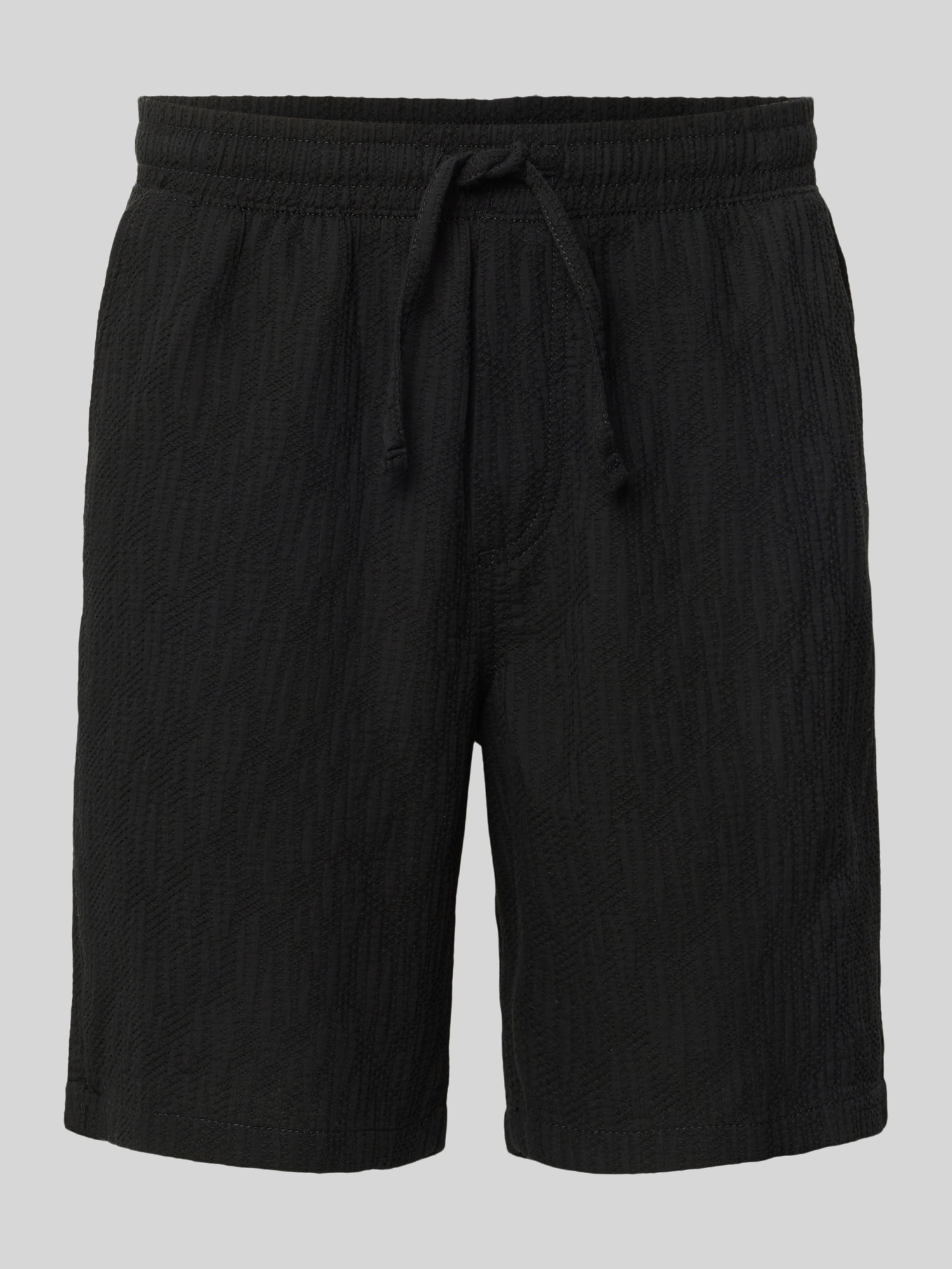 Jack & Jones - Herren Shorts - Strukturmuster - Schwarz - XL