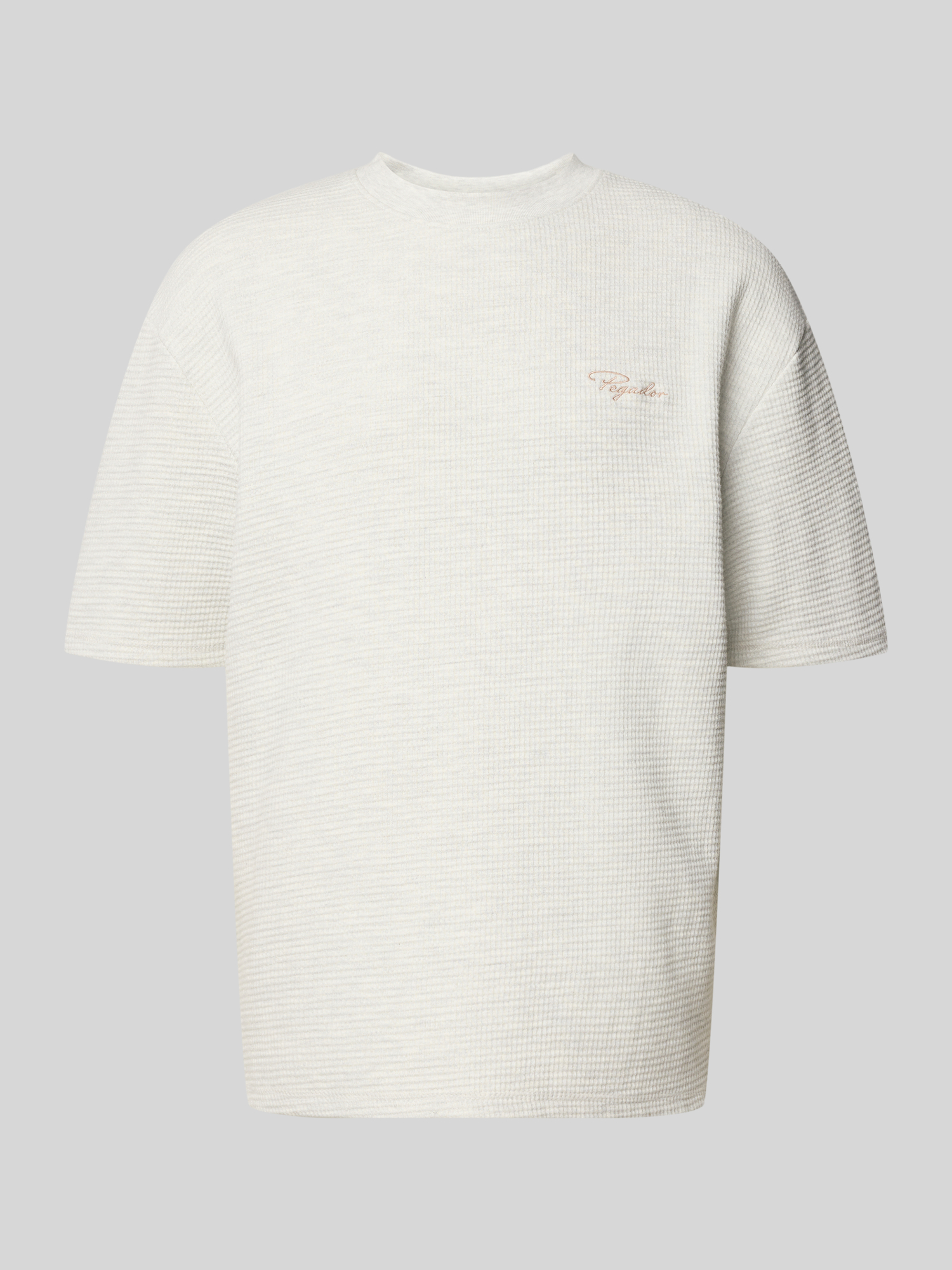 PEGADOR - Herren - T-Shirt - Oversized - XL - Hellgrau Melange