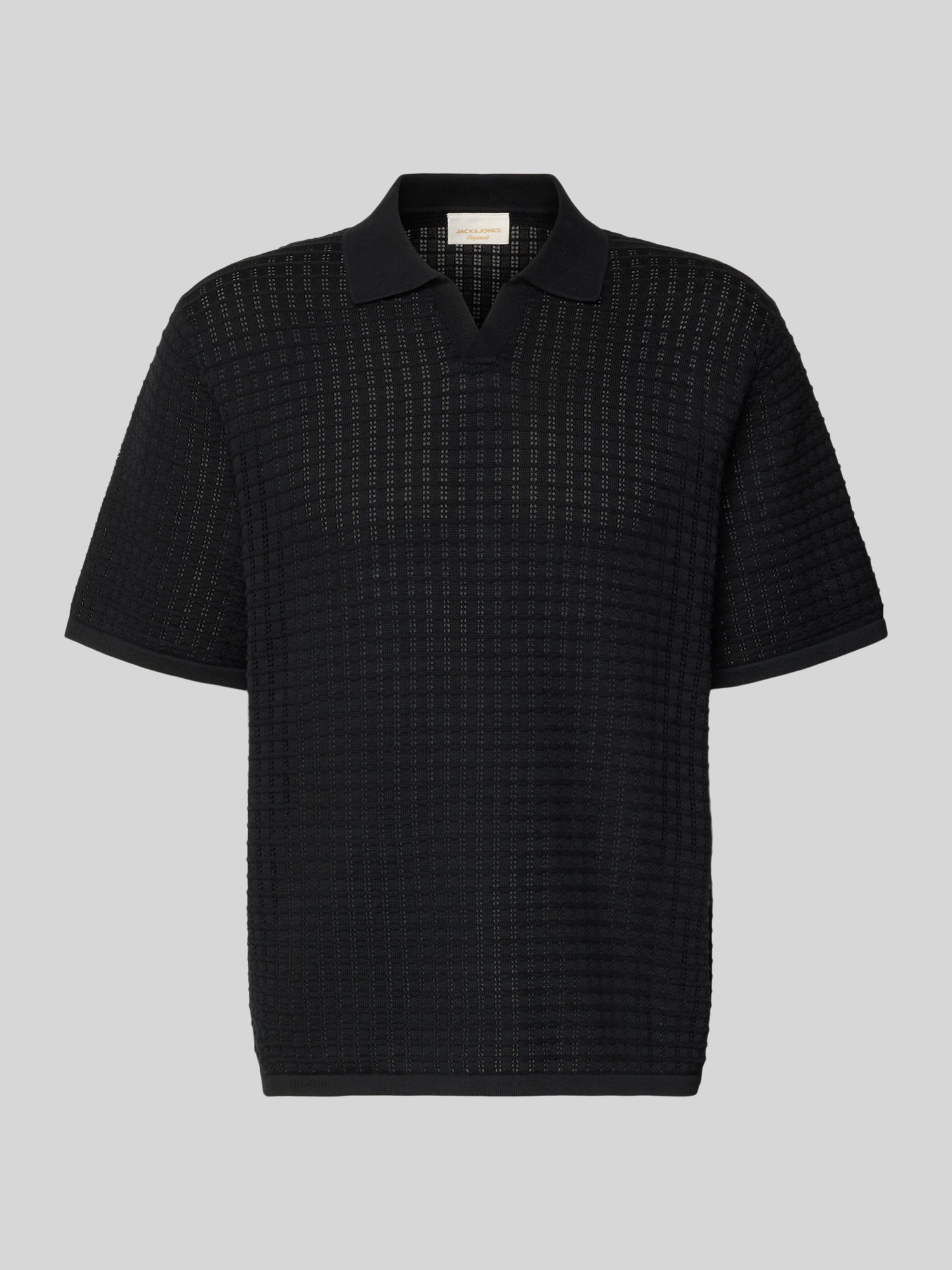 Jack & Jones Herren Poloshirt - Schwarz - Größe L
