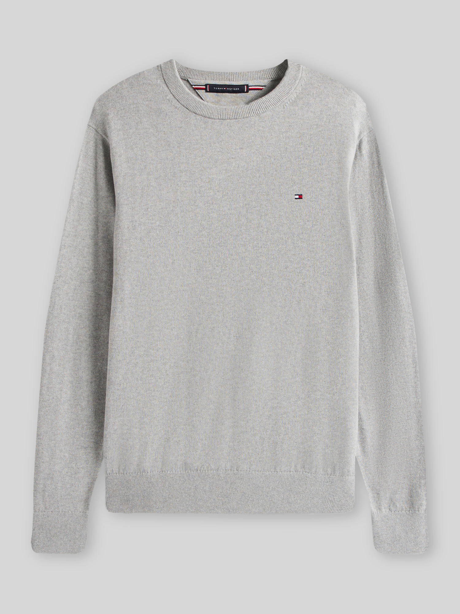 Tommy Hilfiger Menswear (Pvh Group) Pima Org Ctn Cashmere Crew Neck Light Grey Heather - Gr. - L - Bild 4