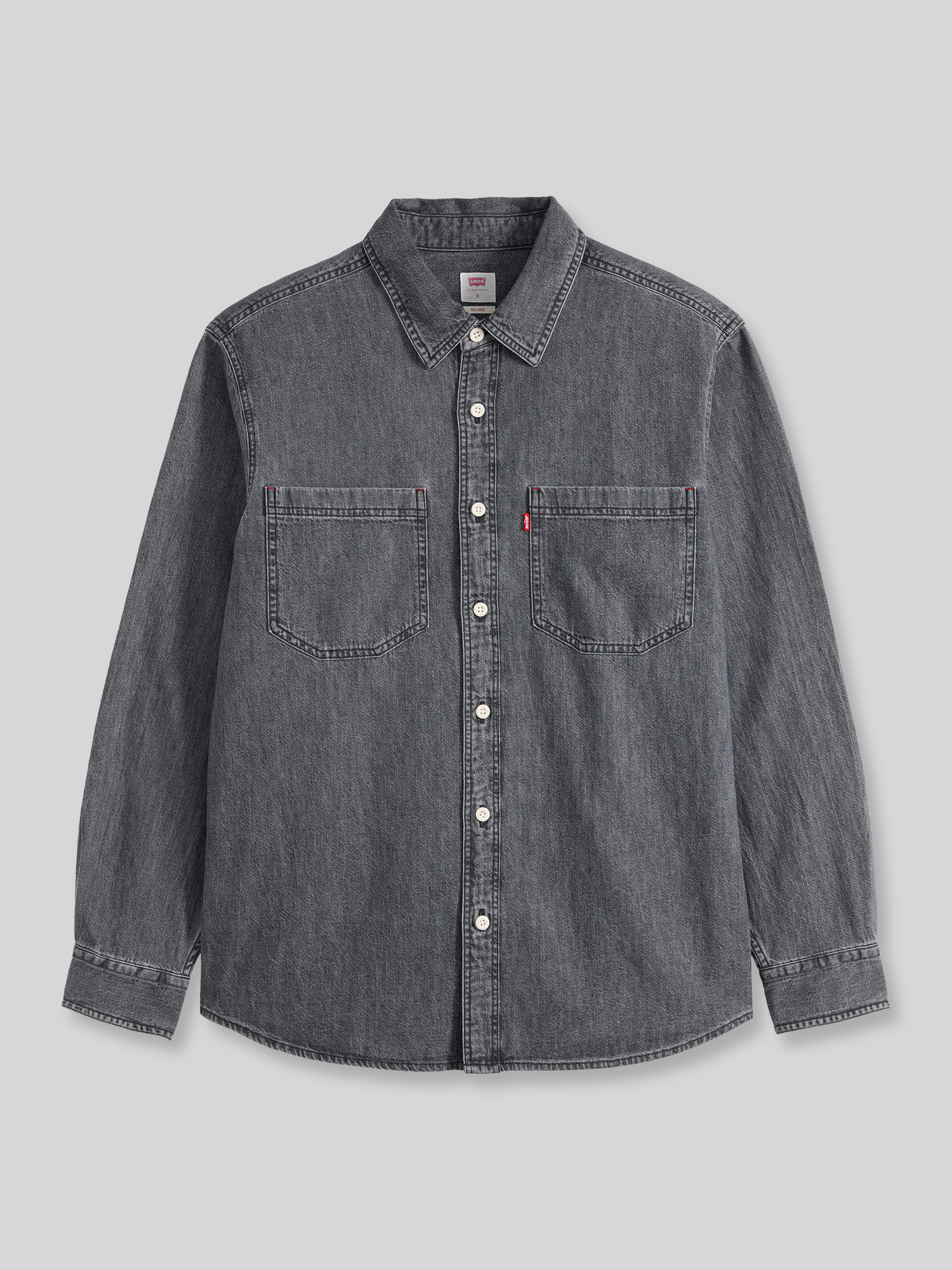 Levis Levi's® Jeanshemd Mariposa Langarm Kent-Kragen Für Herren Grau L - Bild 2
