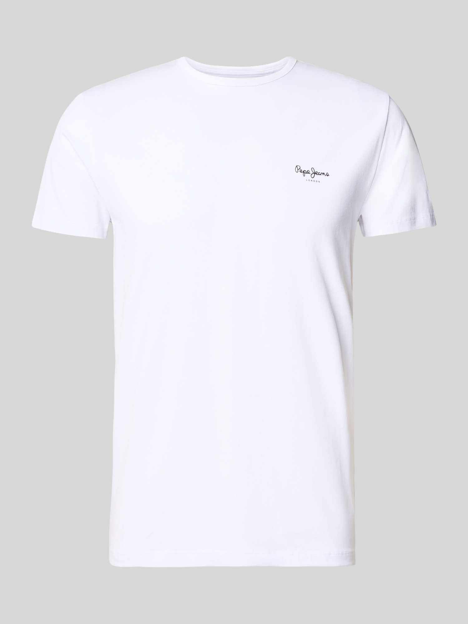 Pepe Jeans - Weißes Baumwoll-T-Shirt Mit Rundhalsausschnitt - Tops - Herren - Weiß - M - Bild 5