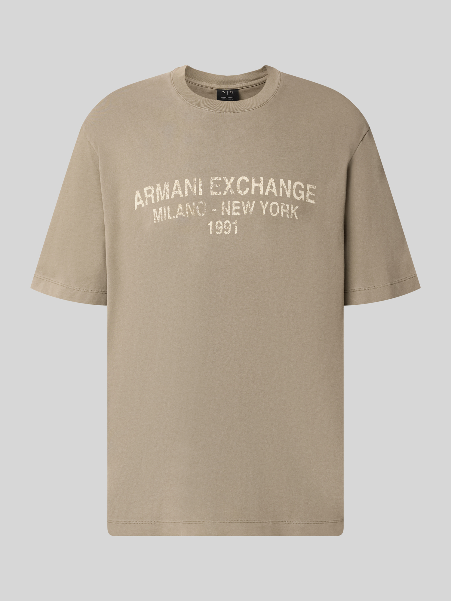 Armani Exchange Herren Taupe T-Shirts, Braun, Gr. L