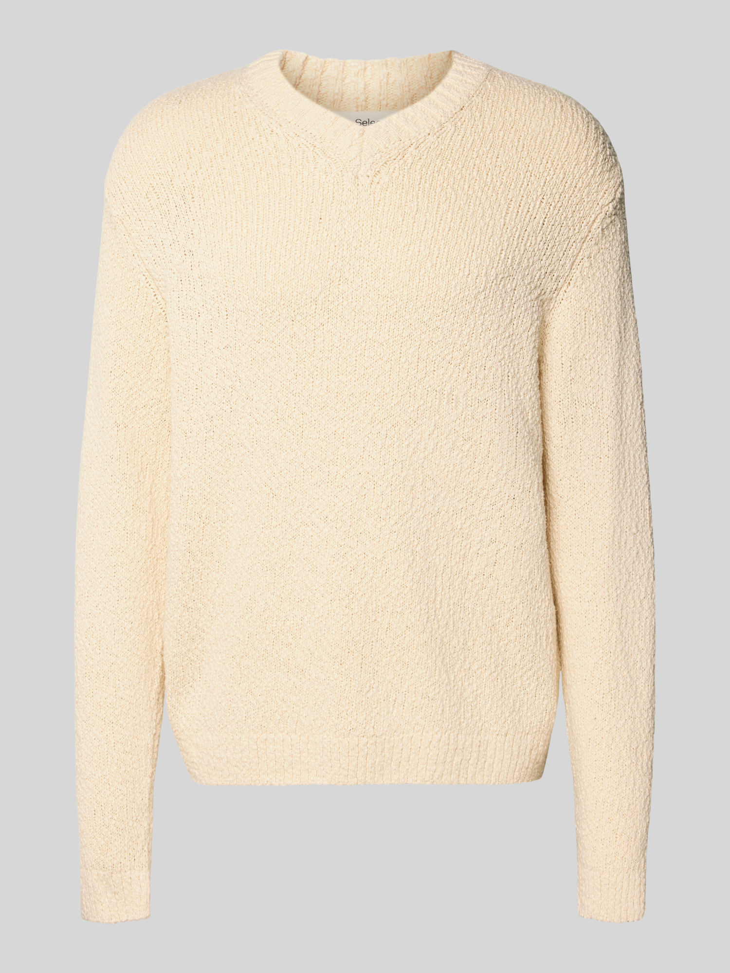 Selected Homme - Pullover - Baumwolle - L - Offwhite