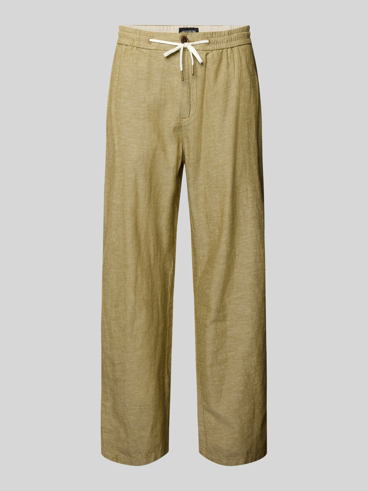 Scotch & Soda Herren Hose Leinen-Mix Grün Gr. 30/32