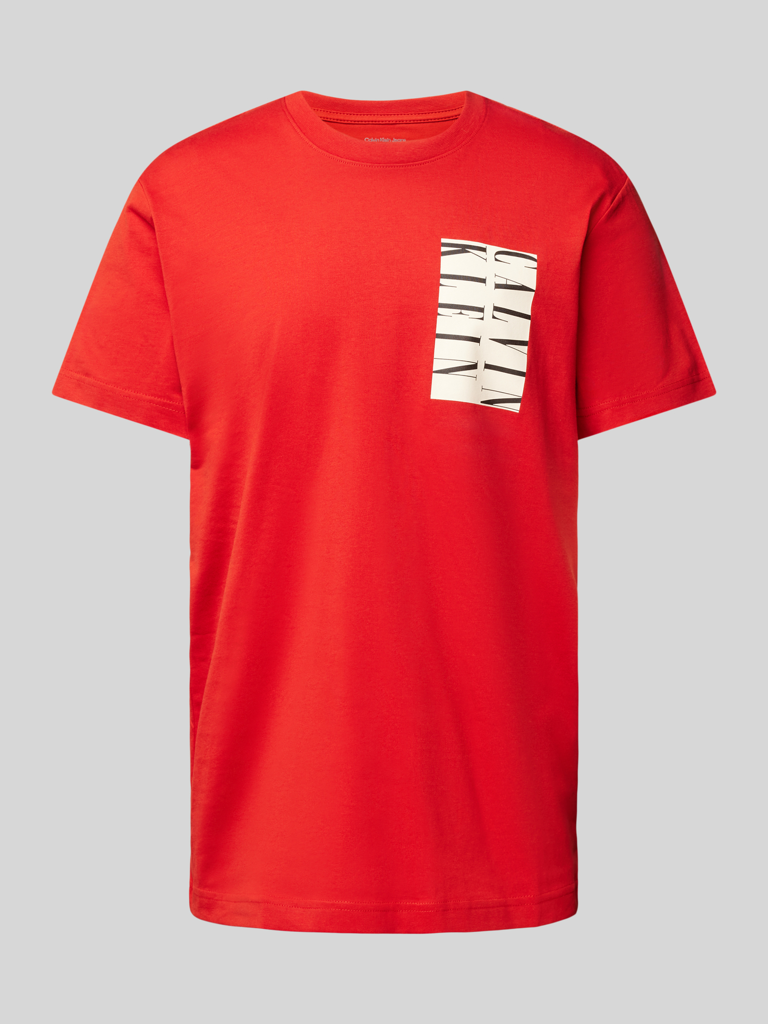 Calvin Klein Jeans - Herren - T-Shirt - Rot - Baumwolle