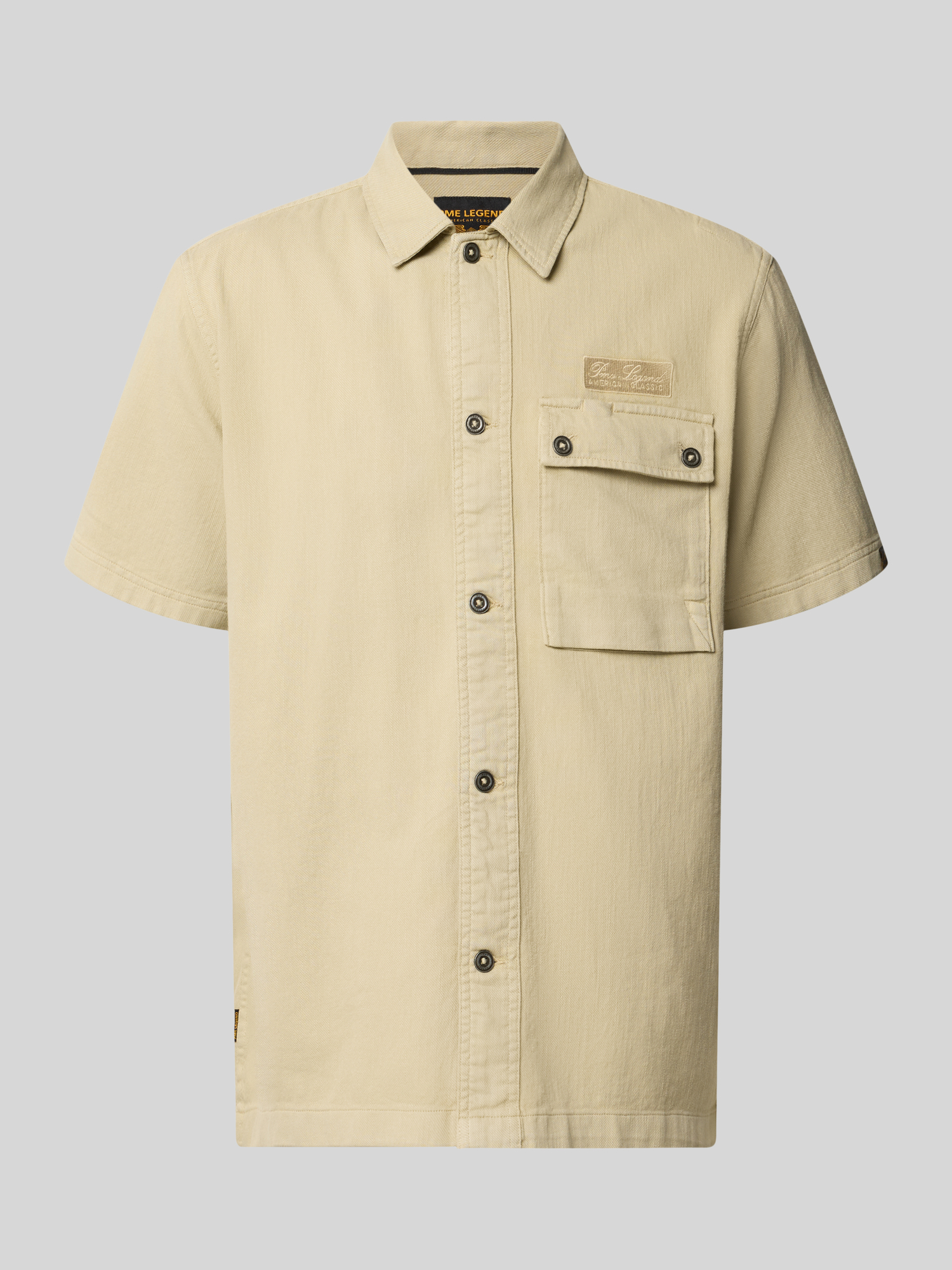 PME Legend Herren Freizeithemd Regular Fit Baumwolle Sand XXL