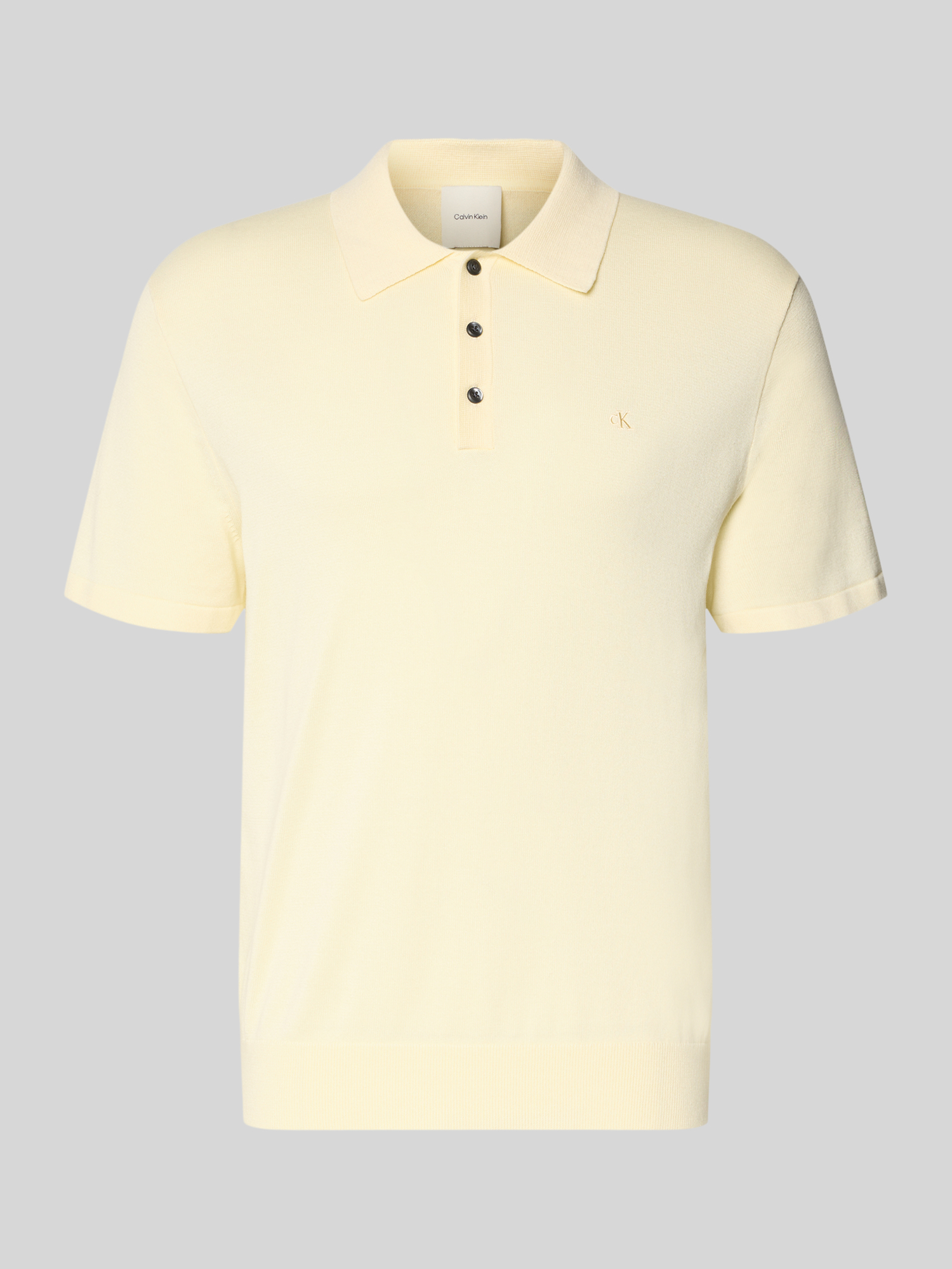 CK Calvin Klein - Poloshirt Herren - Baumwolle - Hellgelb - M