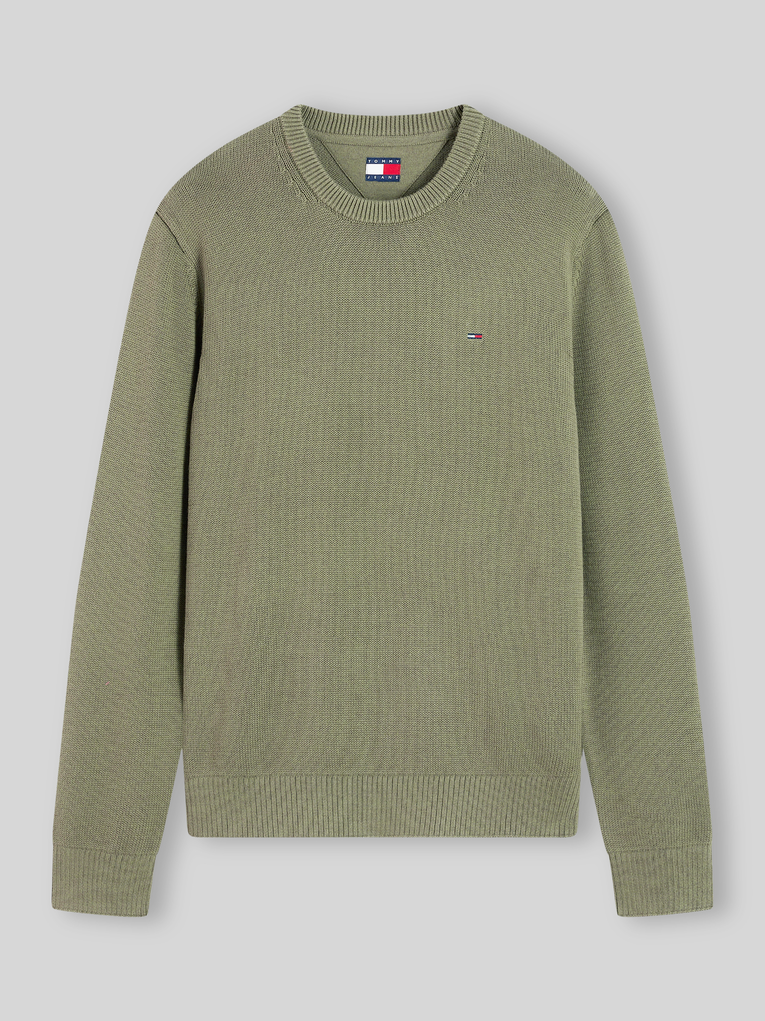 Tommy Jeans Grün - Slim Fit Pullover Mit Rundhalsausschnitt - Gr. - L - Bild 4