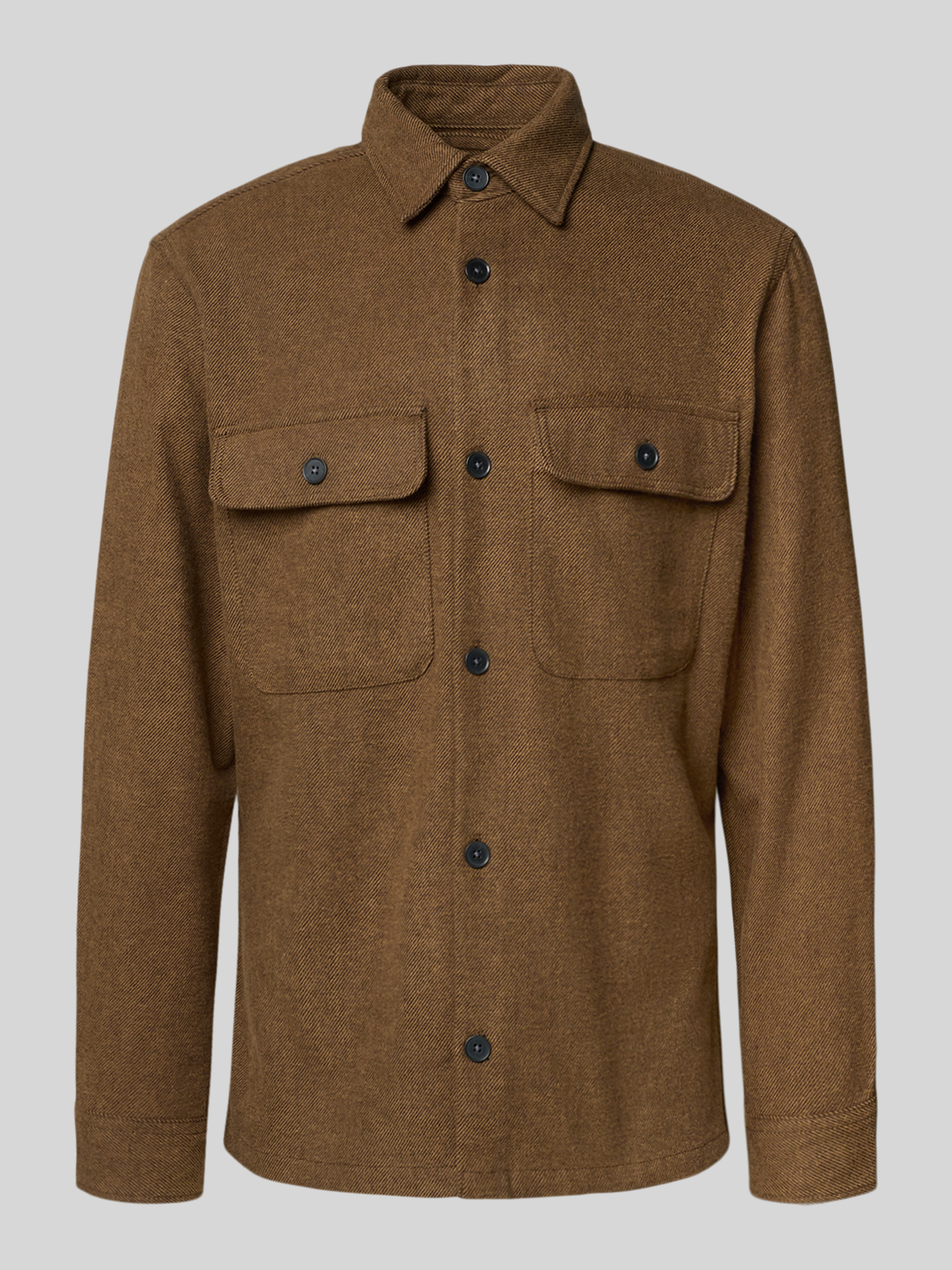 Jack & Jones Premium Herren Hemd Baumwolle Gr. M Mittelbraun