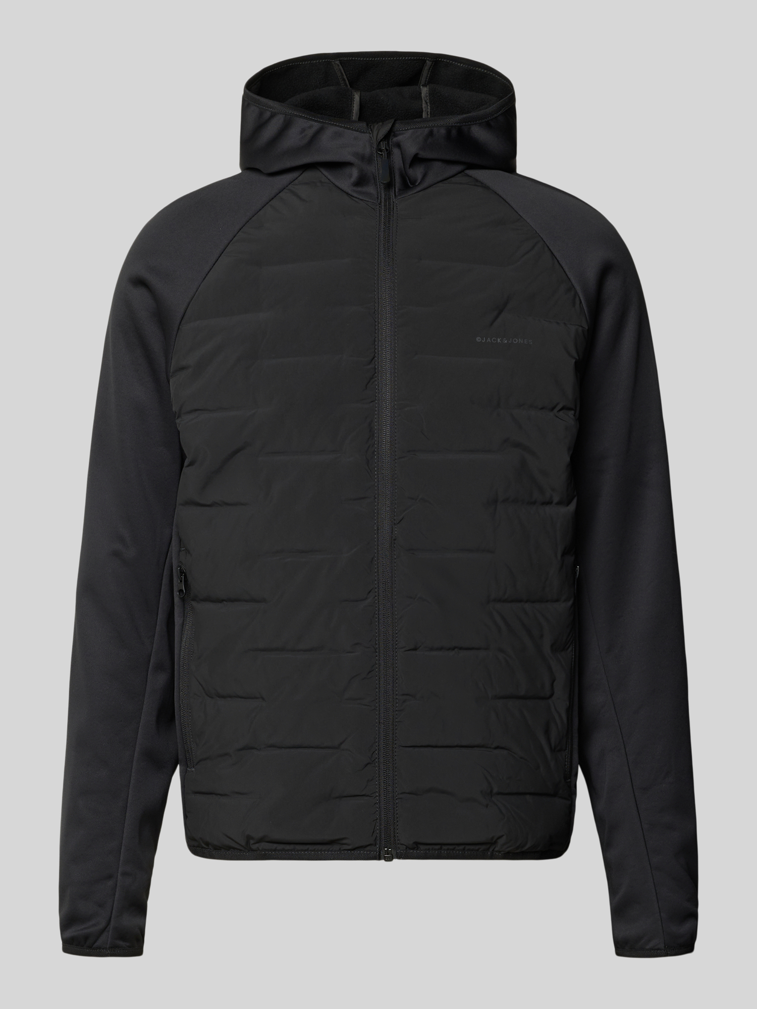 Jack & Jones Herren Schwarz Steppjacken, Grau, Gr. Xl